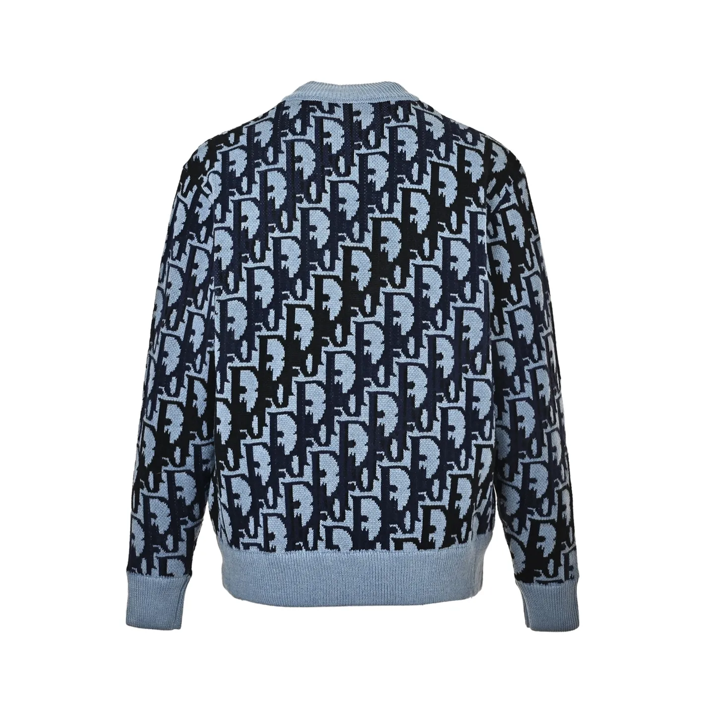 Dior/Dior presbyopic gradient all-over jacquard round neck zipper cardigan jacket
