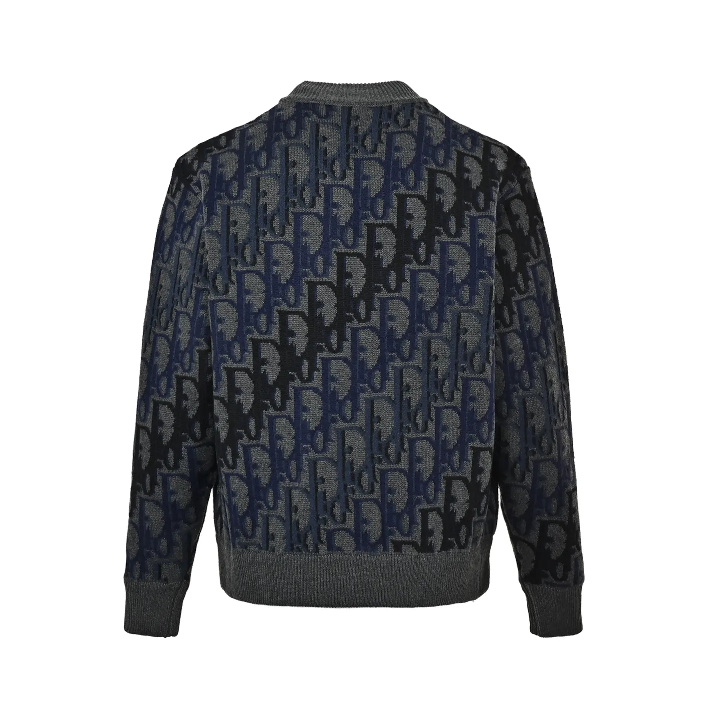 Dior/Dior presbyopic gradient all-over jacquard round neck zipper cardigan jacket