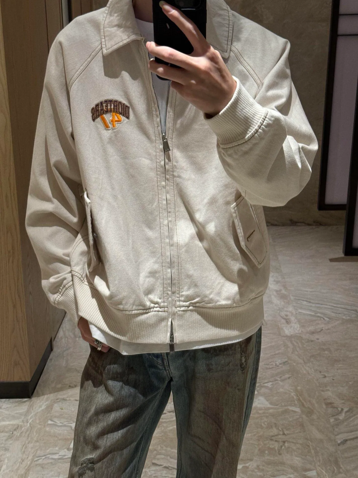 Dior/Dior 47 Letter Embroidered Baseball Jacket Jacket