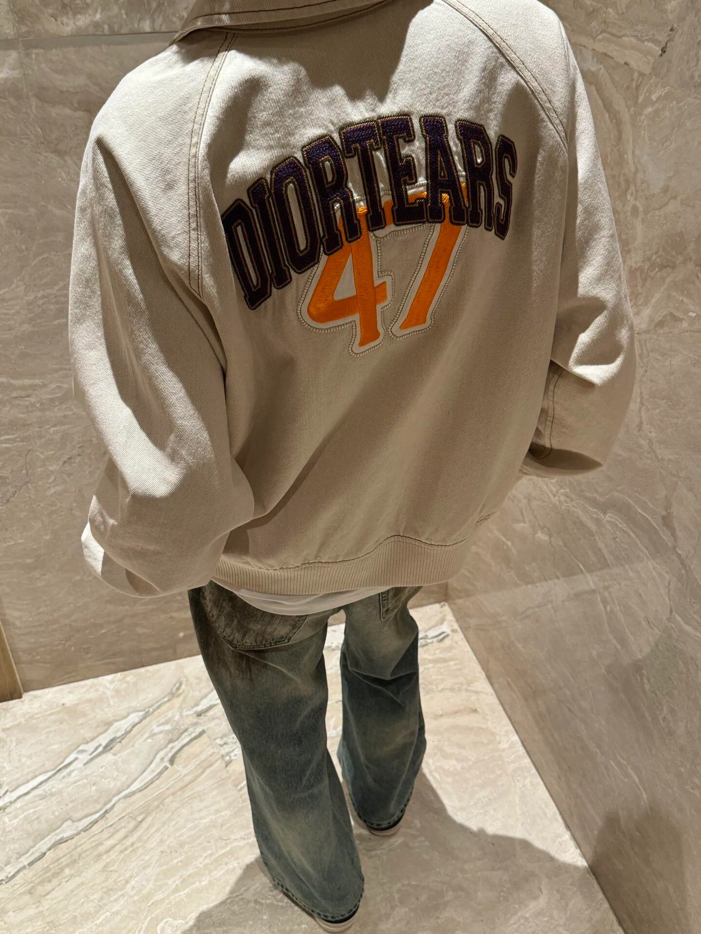 Dior/Dior 47 Letter Embroidered Baseball Jacket Jacket