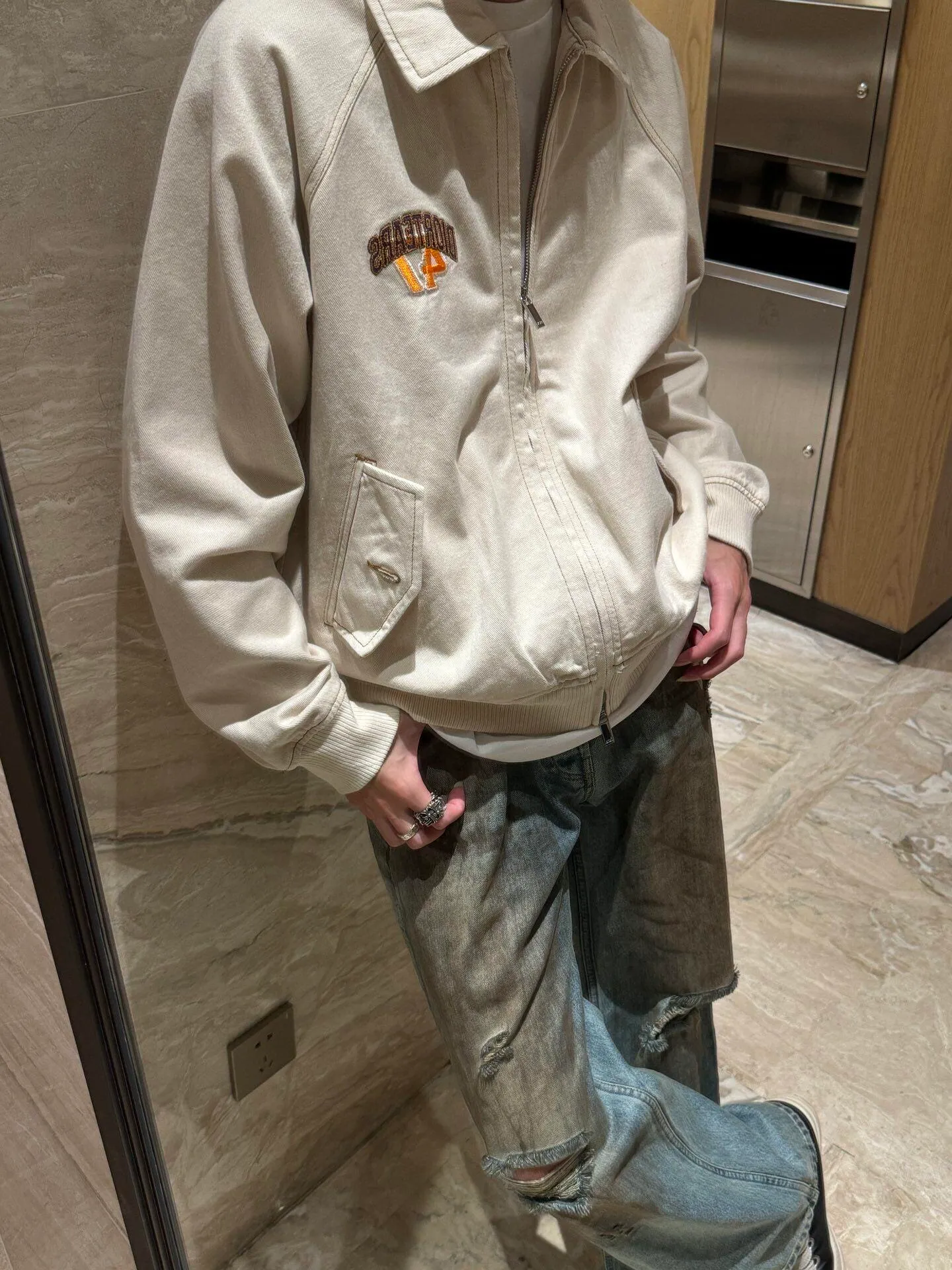 Dior/Dior 47 Letter Embroidered Baseball Jacket Jacket