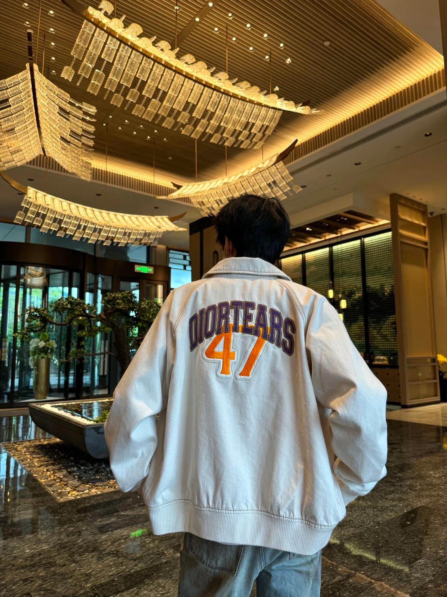 Dior/Dior 47 Letter Embroidered Baseball Jacket Jacket