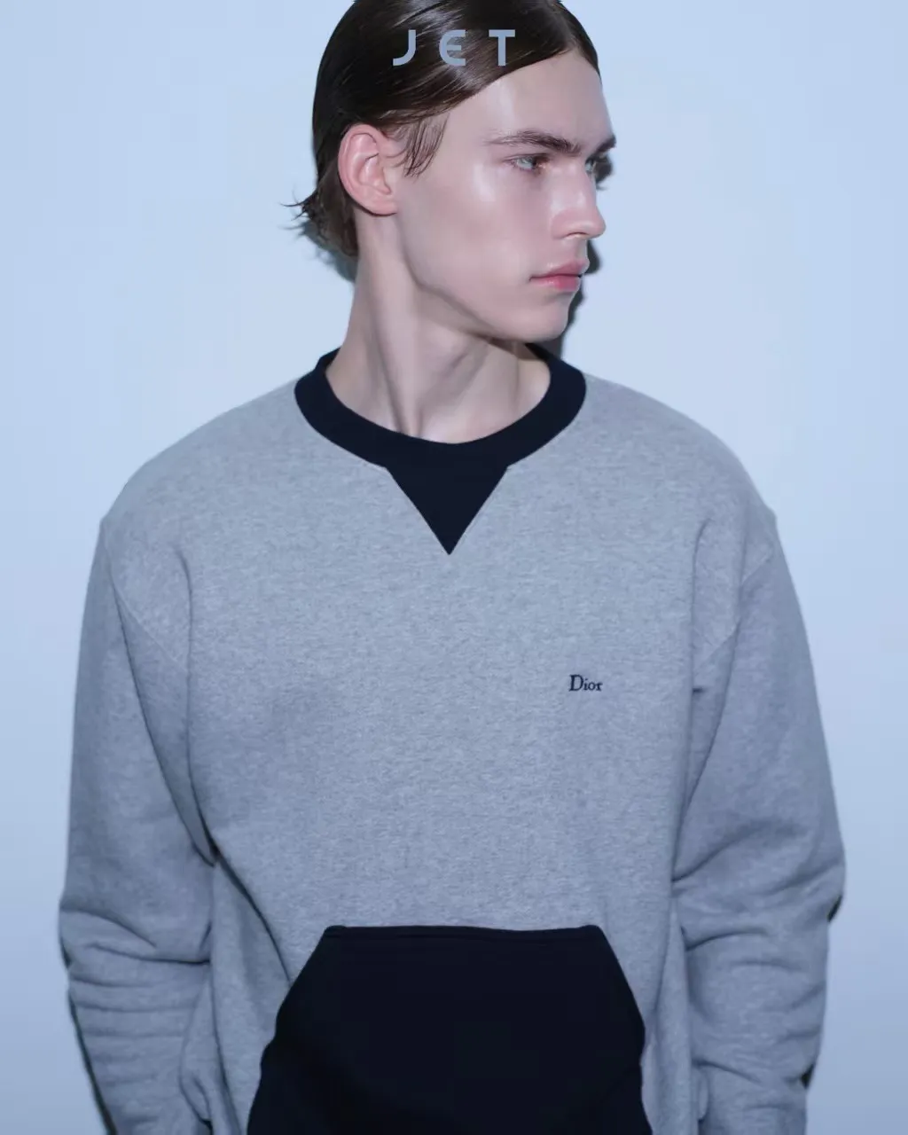 Dior/Dior embroidered logo stitching crewneck sweatshirt