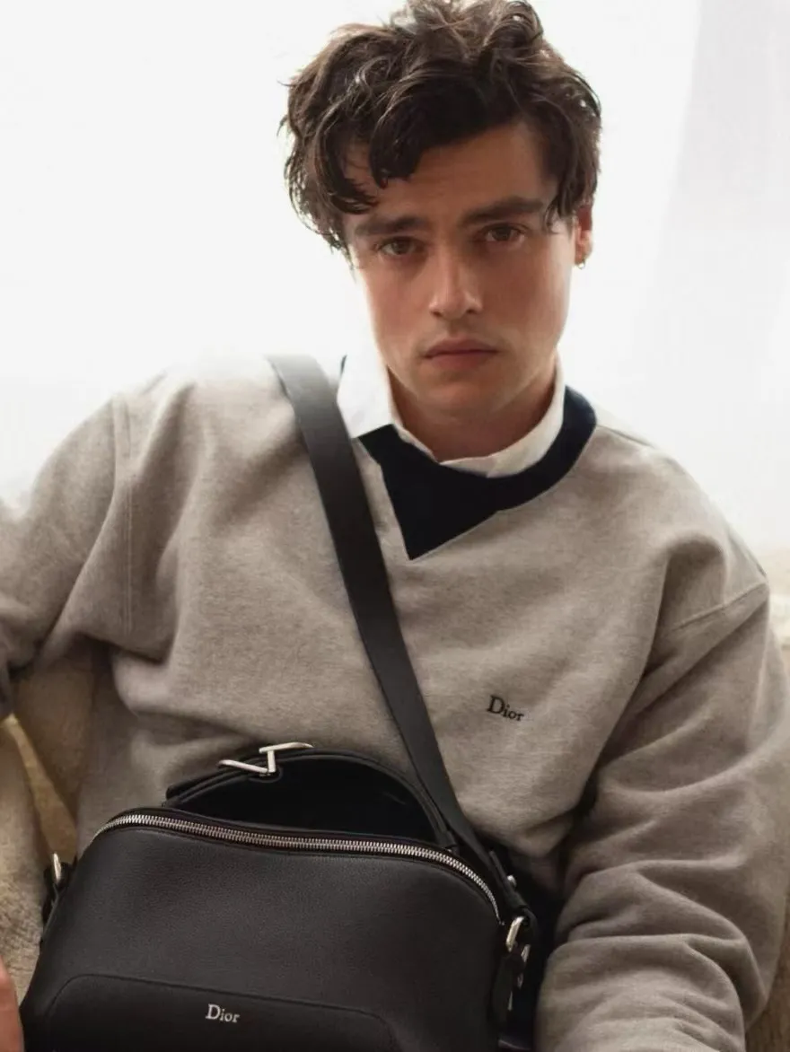 Dior/Dior embroidered logo stitching crewneck sweatshirt