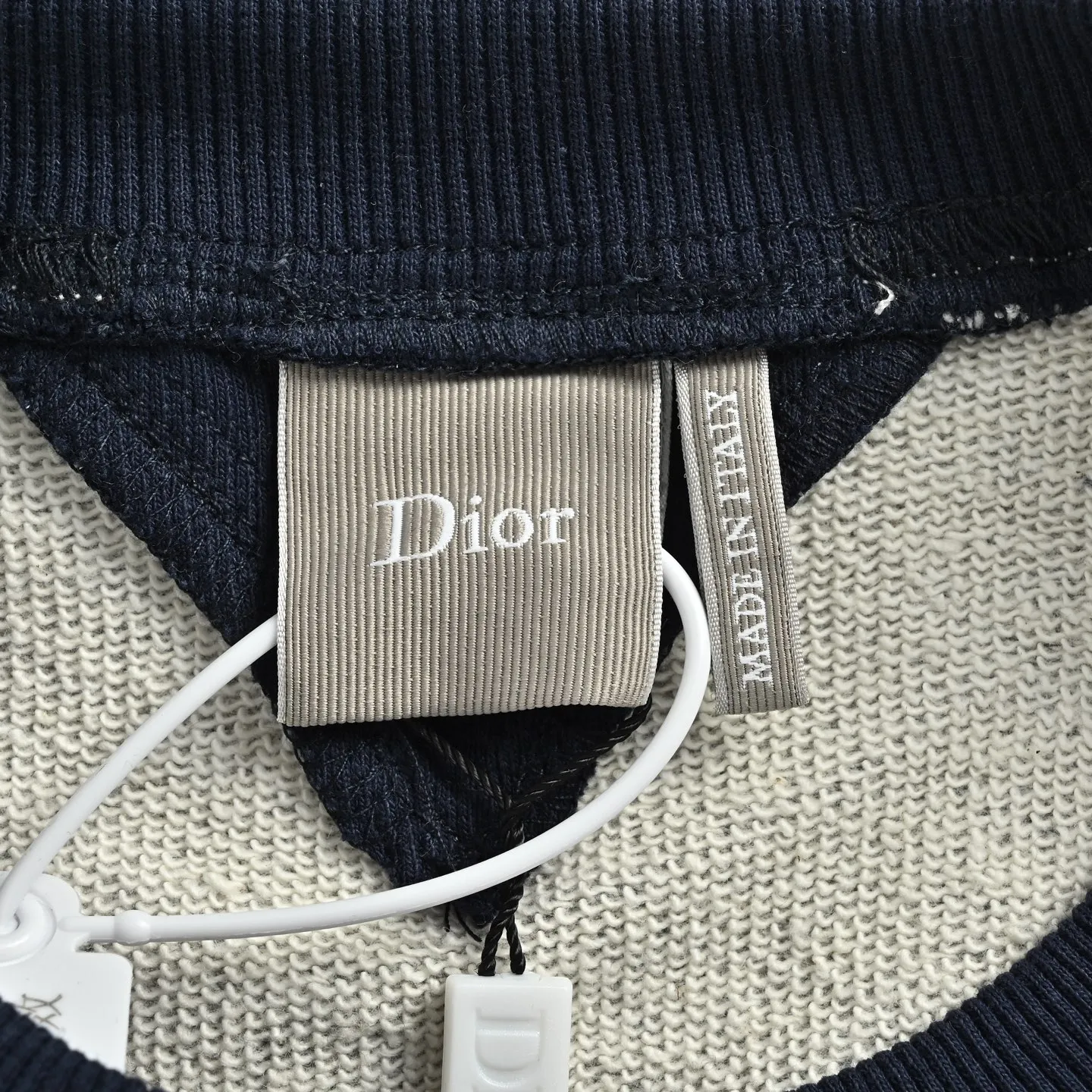 Dior/Dior embroidered logo stitching crewneck sweatshirt
