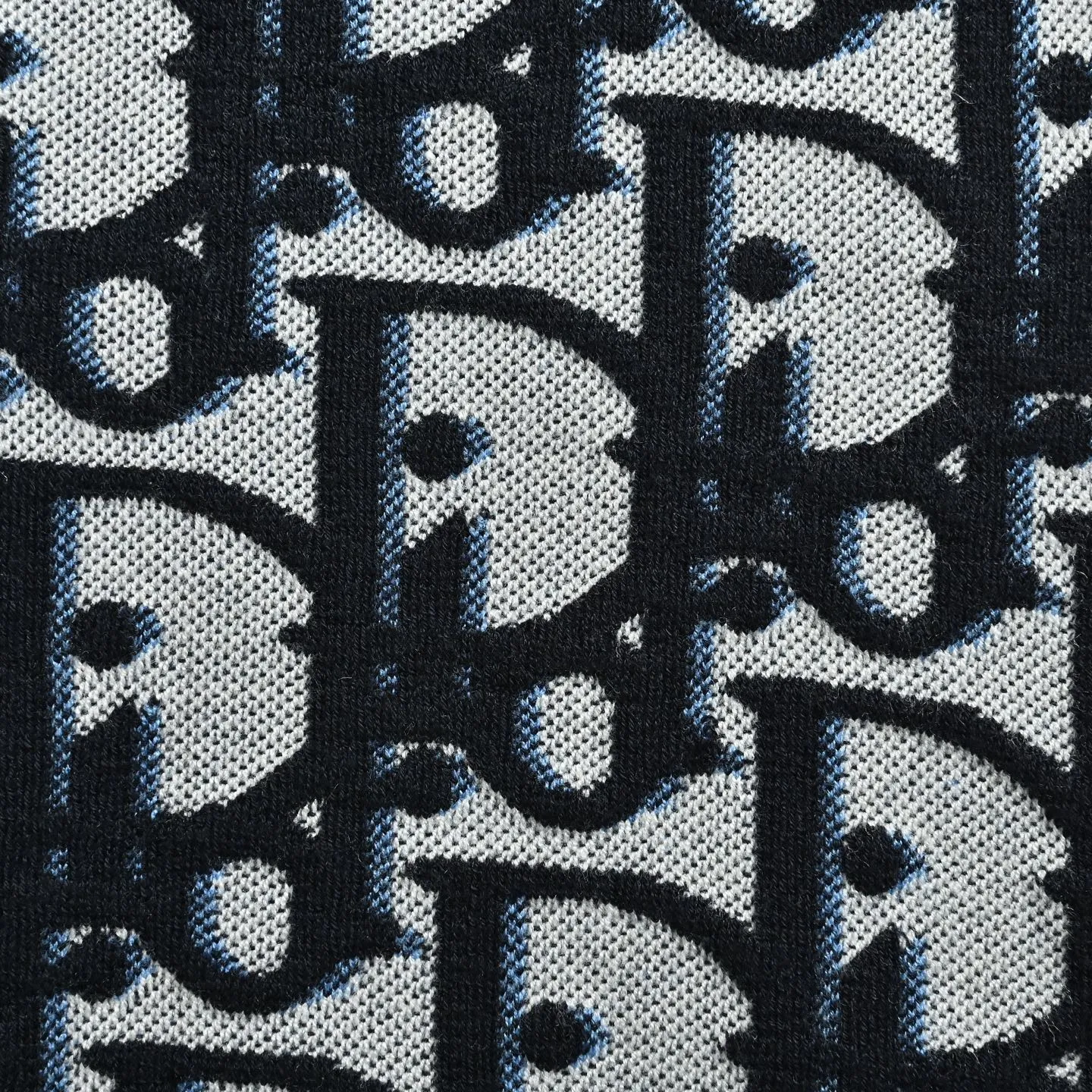 Dior/Dior Full Print Cotton Wool Blend Jacquard Knit Sweater