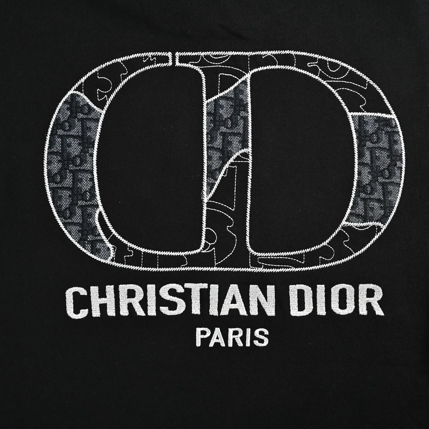Dior/Dior Patches CD Embroidered Round Neck Sweatshirt