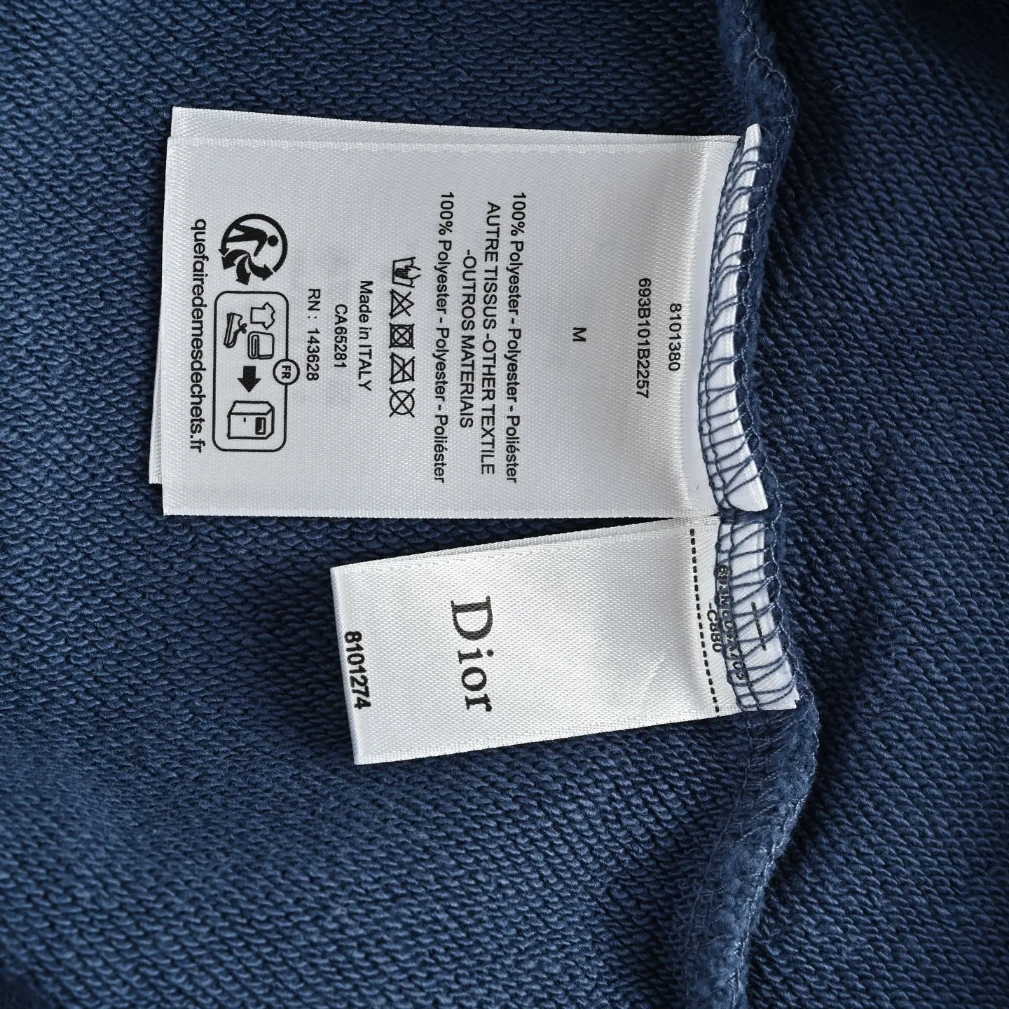 Dior chest embroidered logo crewneck sweatshirt