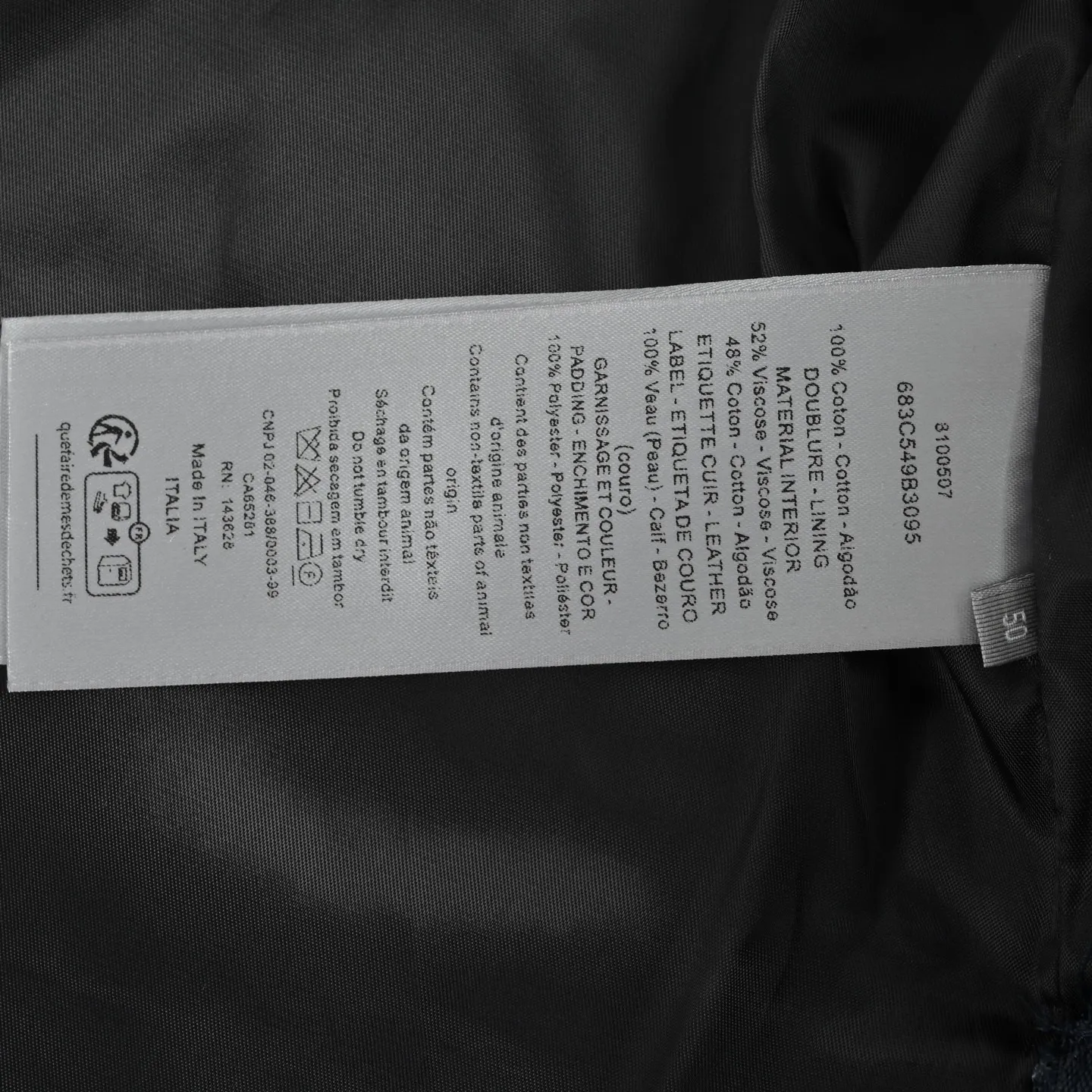 Dior/Dior Vinyl Leather Pocket Cotton Jacket