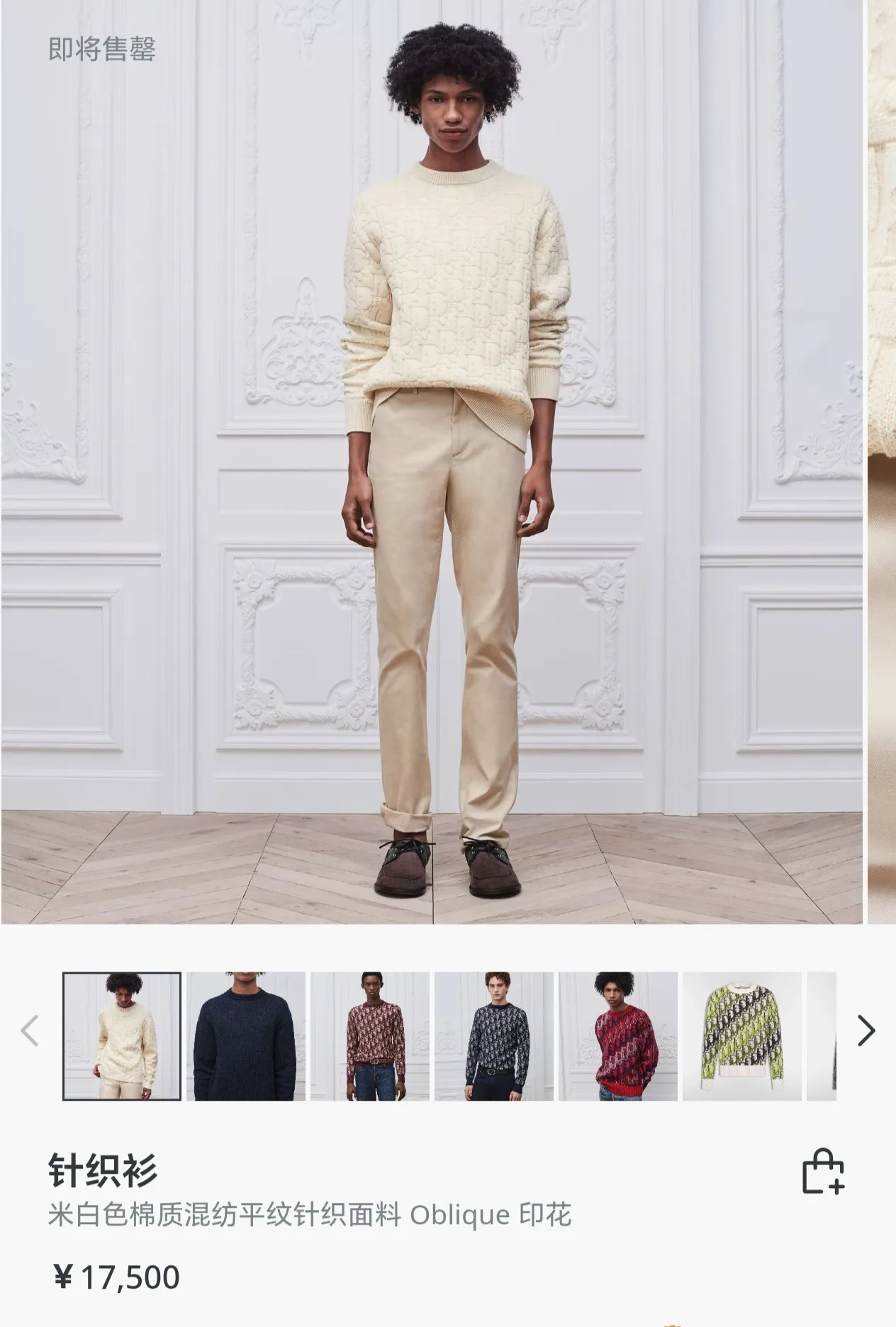 Dior/Dior jacquard crewneck sweater
