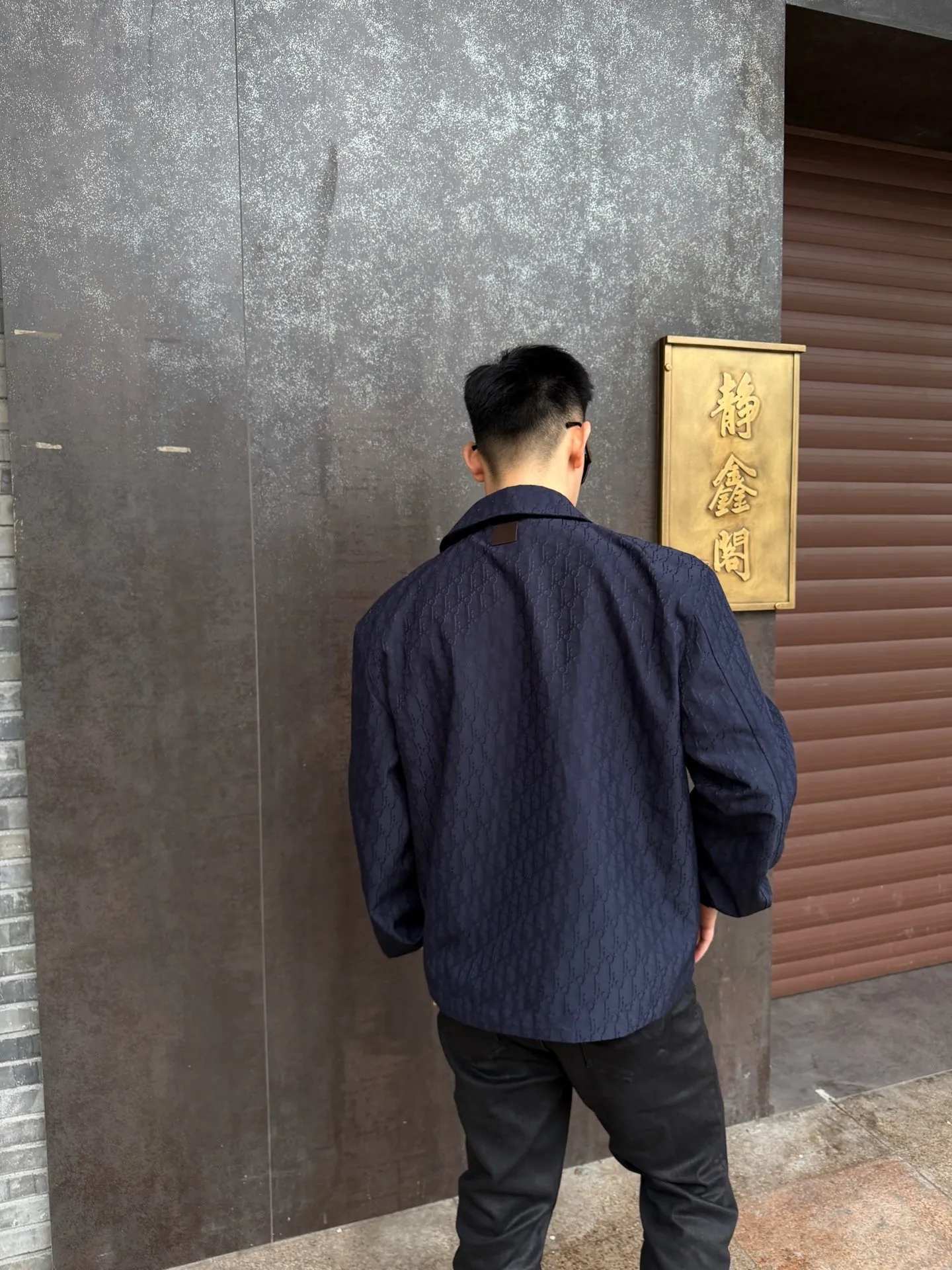 Dior/Dior Oblique old flower all-over printed technical jacquard jacket