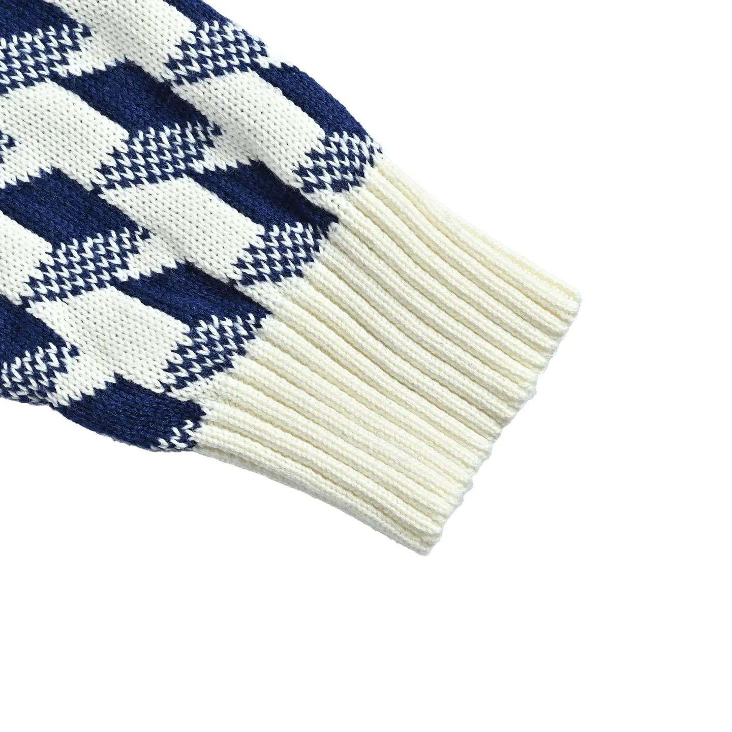 Dior/Dior Houndstooth Jacquard Knit Sweater