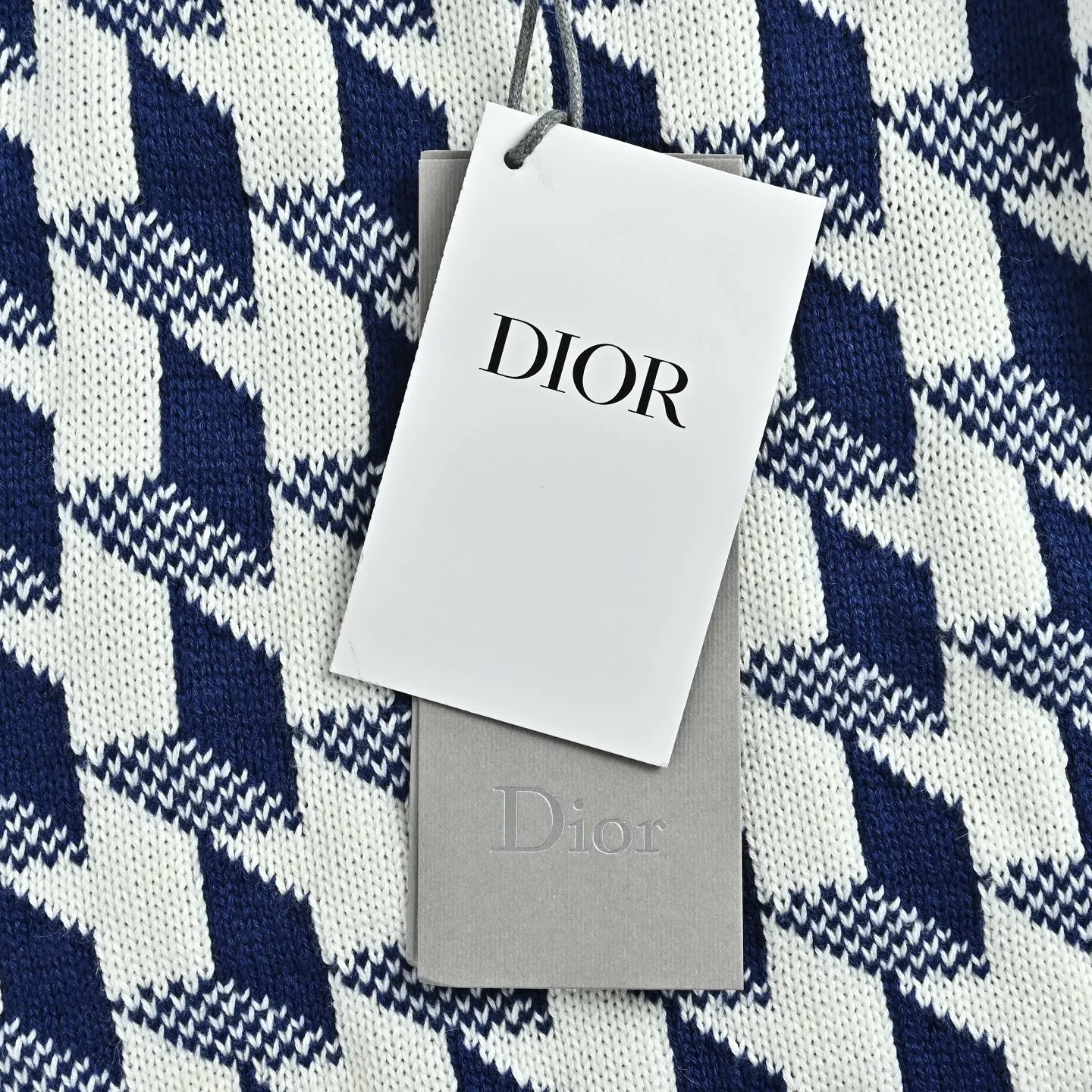 Dior/Dior Houndstooth Jacquard Knit Sweater