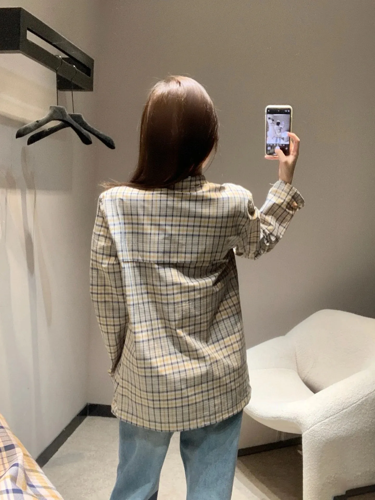 Dior/Dior CD Diamond Plaid Striped Blend Shirt Jacket