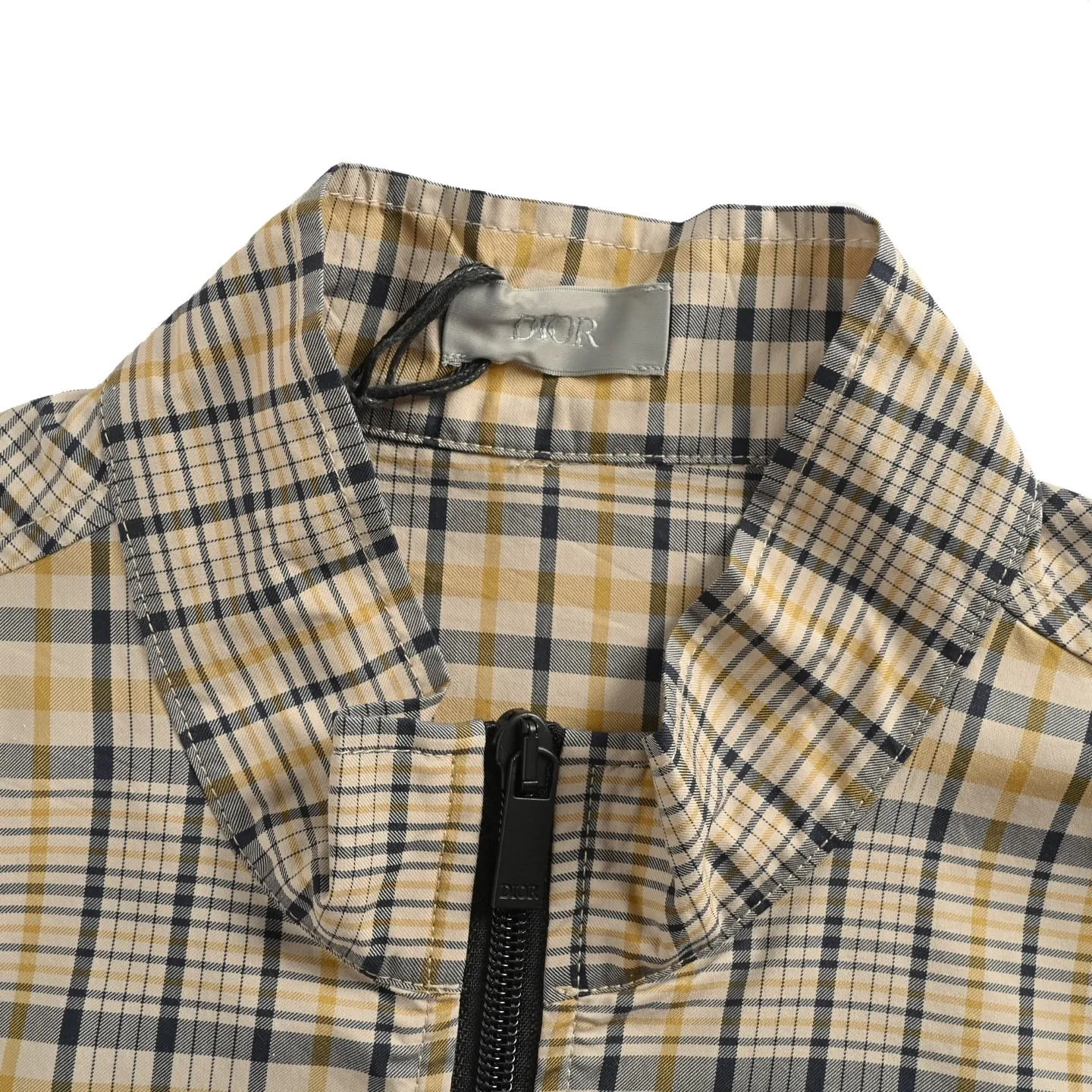 Dior/Dior CD Diamond Plaid Striped Blend Shirt Jacket
