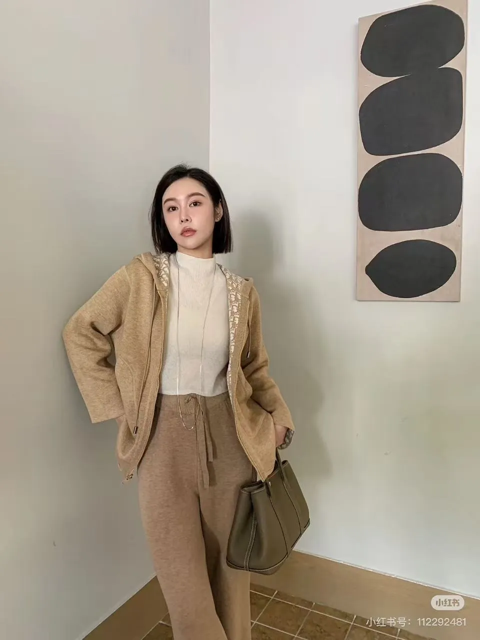 Dior/Dior jacquard jacquard reversible hooded jacket