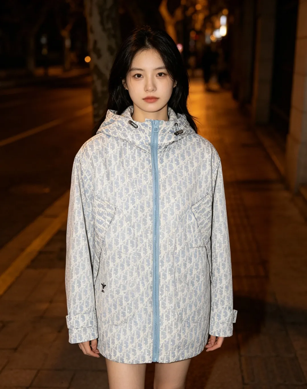 Dior/Dior Bee Full Print Logo Zip Jacket