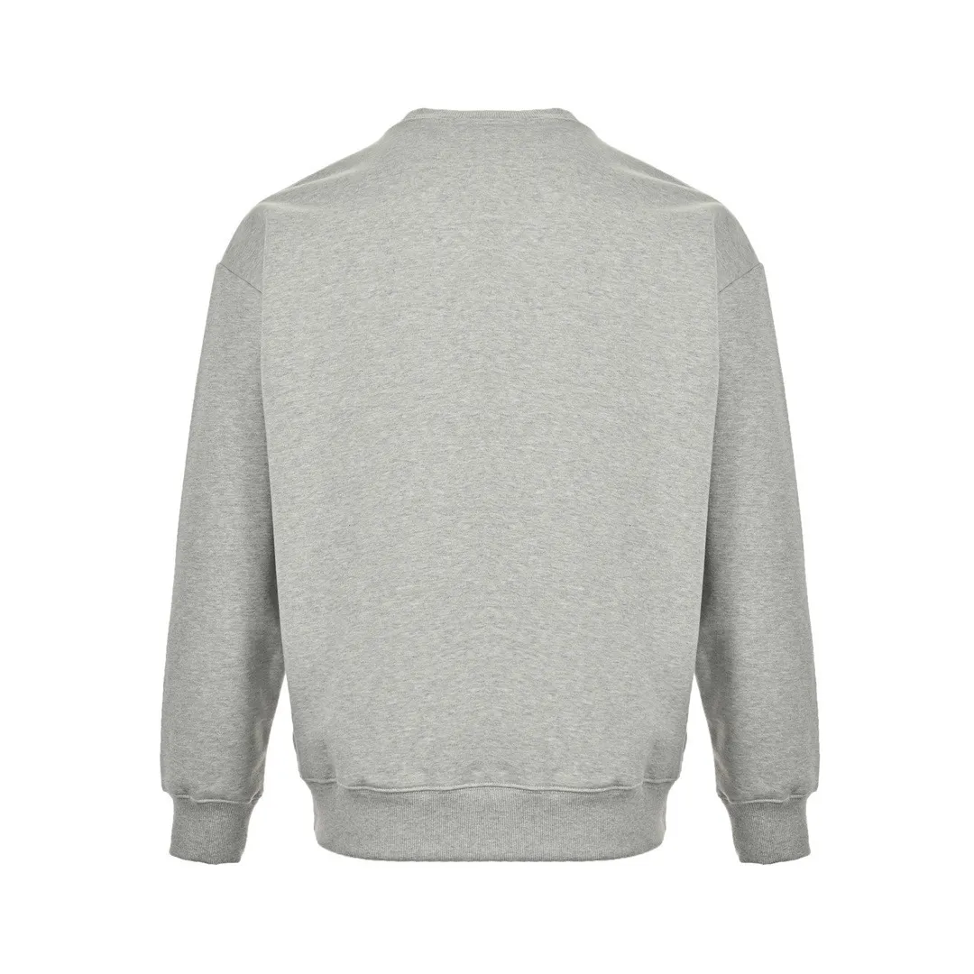 Dior/Dior 22Fw silver embroidered logo crewneck sweatshirt