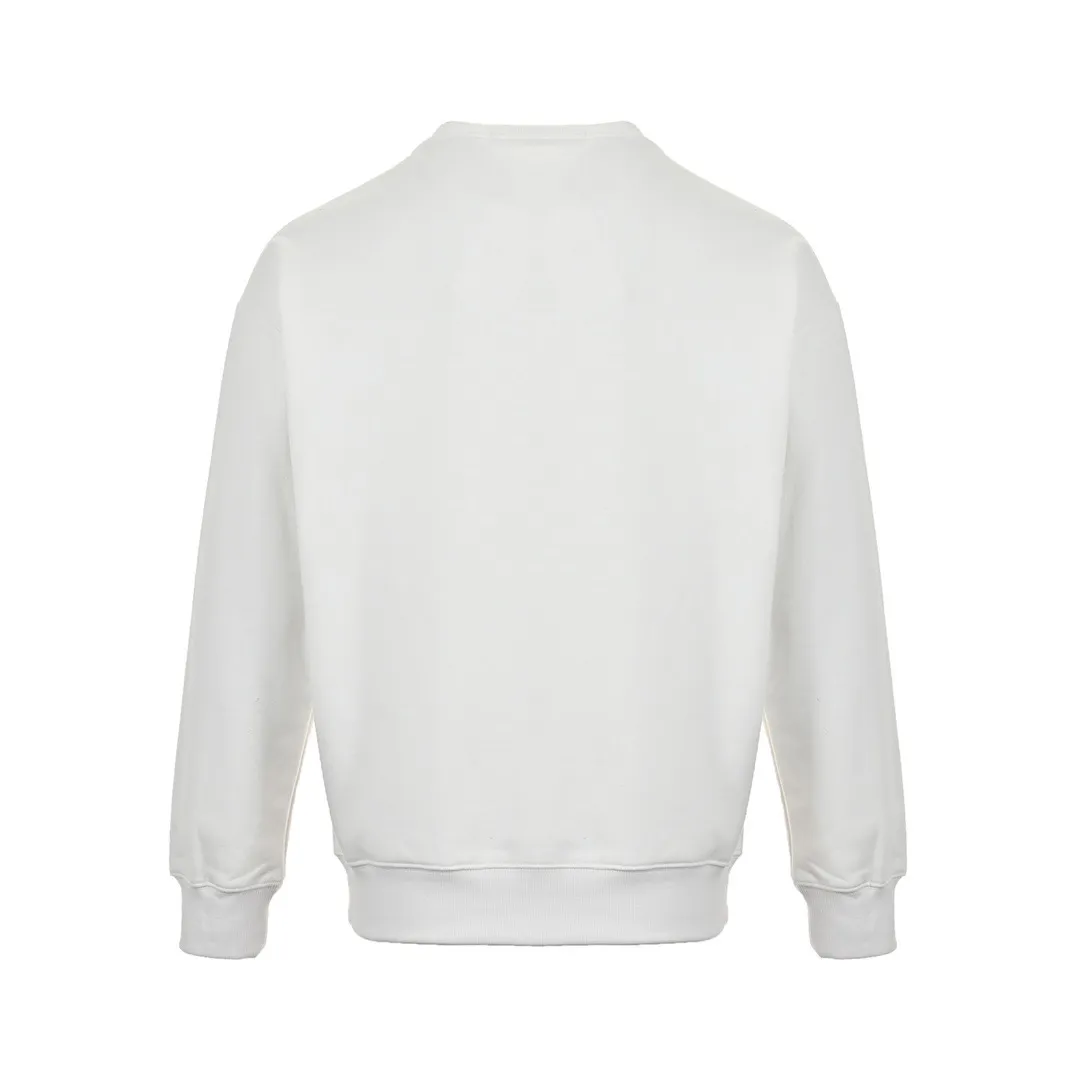 Dior/Dior 22Fw silver embroidered logo crewneck sweatshirt