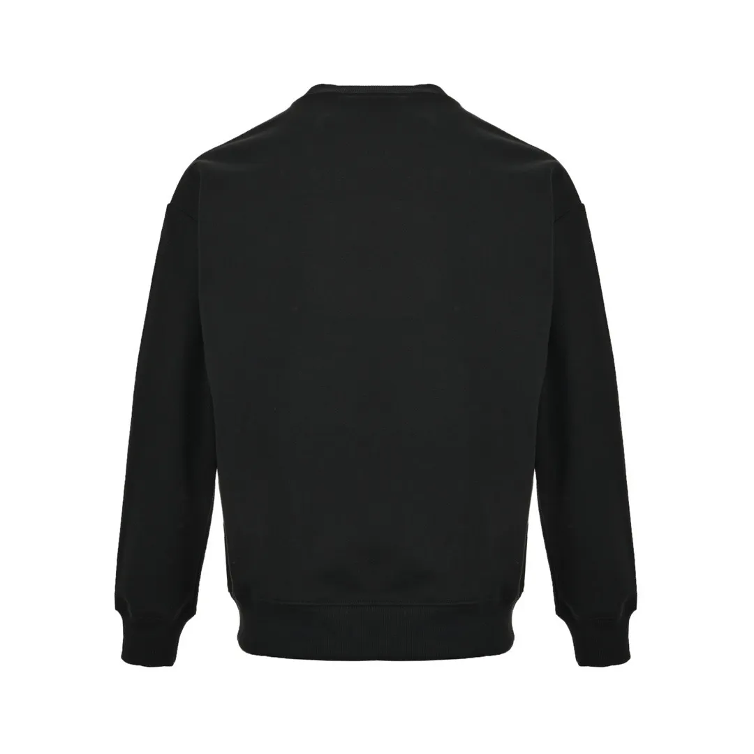 Dior/Dior 22Fw silver embroidered logo crewneck sweatshirt