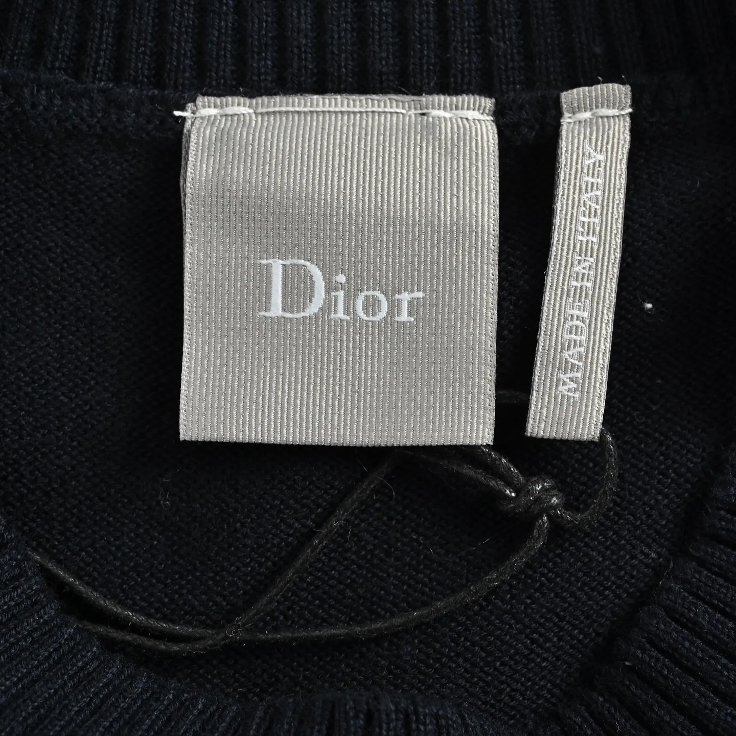 Dior/Dior embroidered logo knitted striped sweater