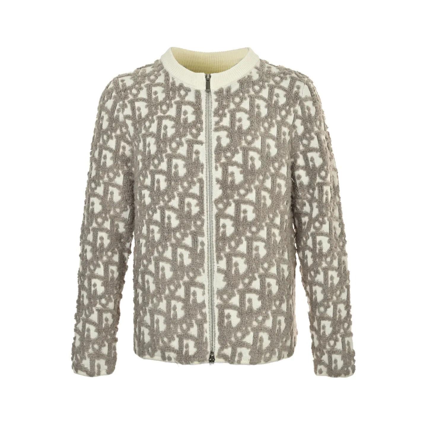 Dior/Dior 25Fw Floral Towel Jacquard Zip Sweater Jacket