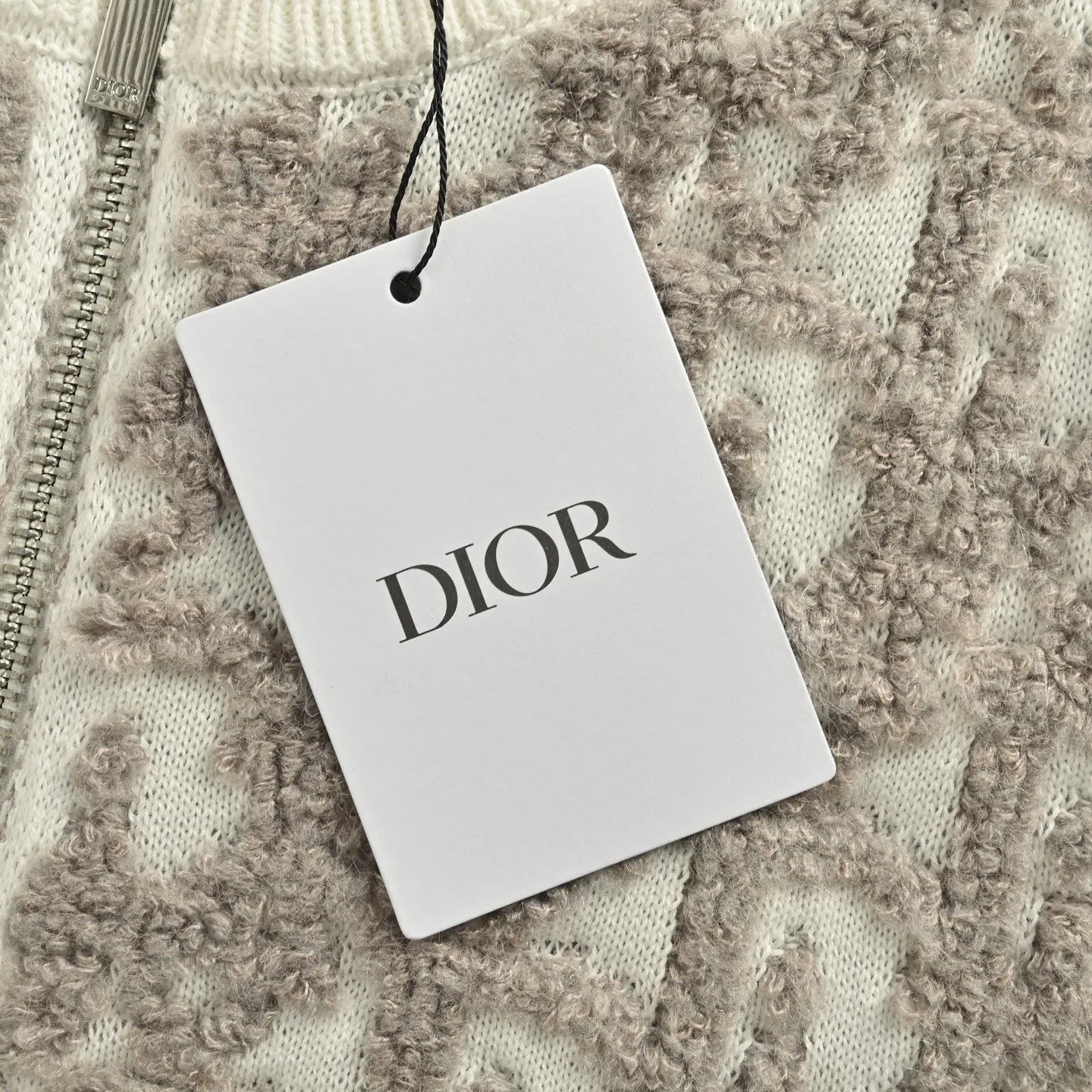 Dior/Dior 25Fw Floral Towel Jacquard Zip Sweater Jacket