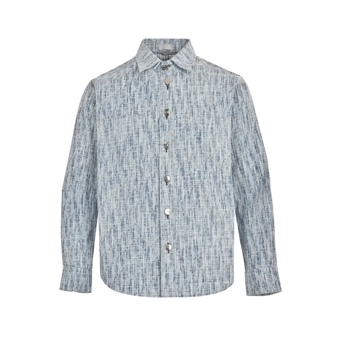 Dior/Dior 22ss Classic all-over printed presbyopic denim shirt jacket