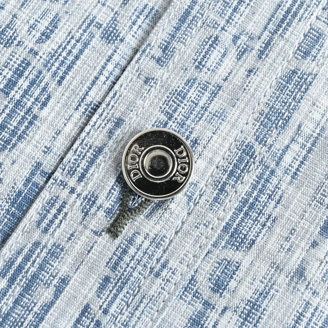 Dior/Dior 22ss Classic all-over printed presbyopic denim shirt jacket