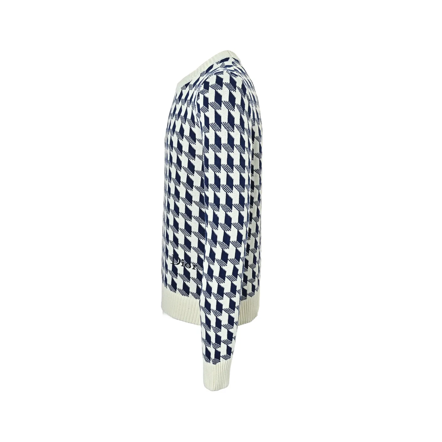 Dior/Dior Houndstooth Jacquard Crewneck Sweater