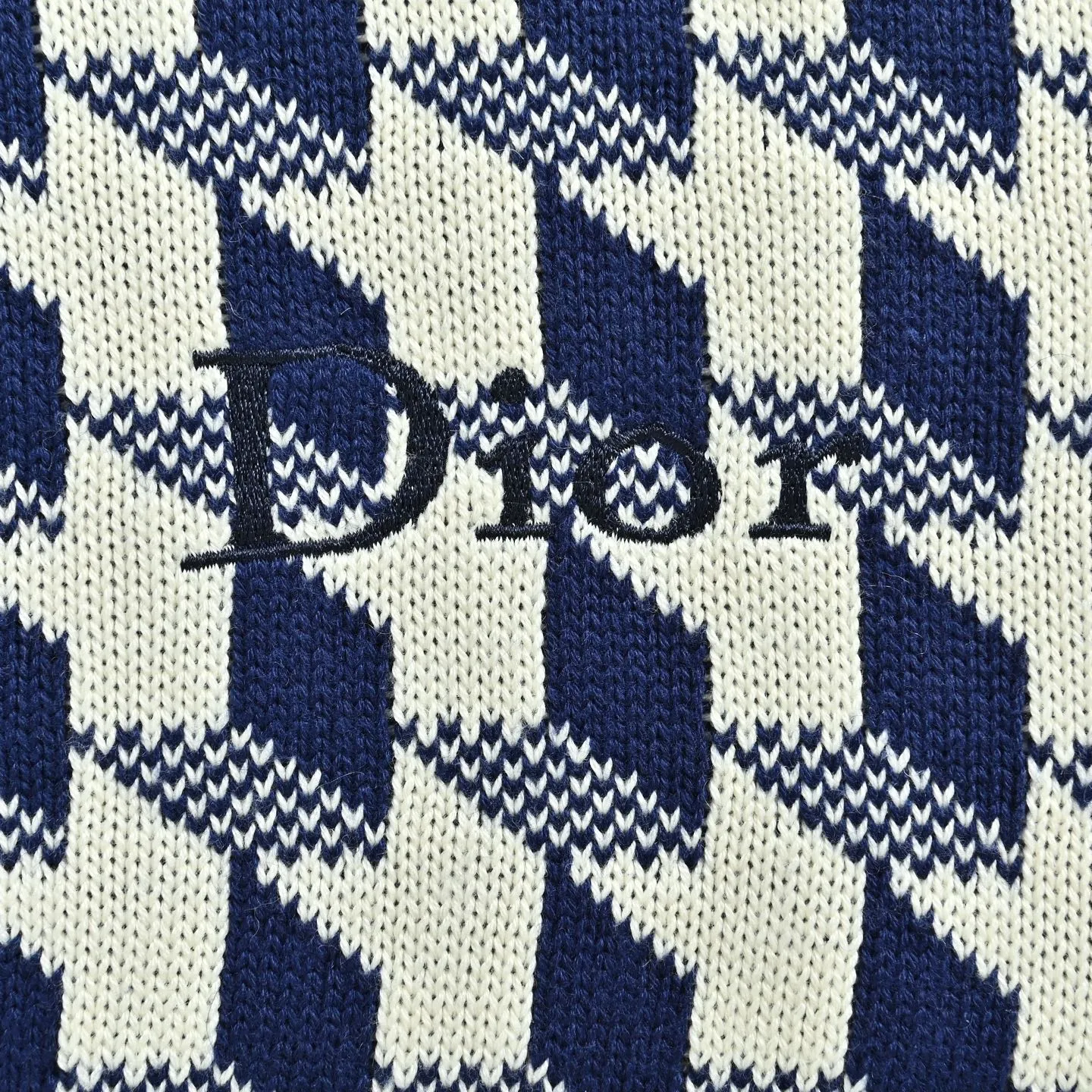 Dior/Dior Houndstooth Jacquard Crewneck Sweater