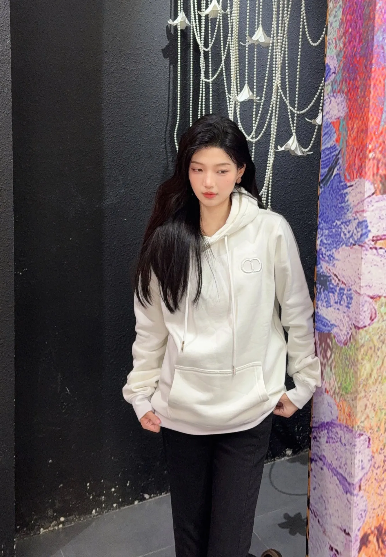Dior Classic Embroidered CD Hooded Sweatshirt