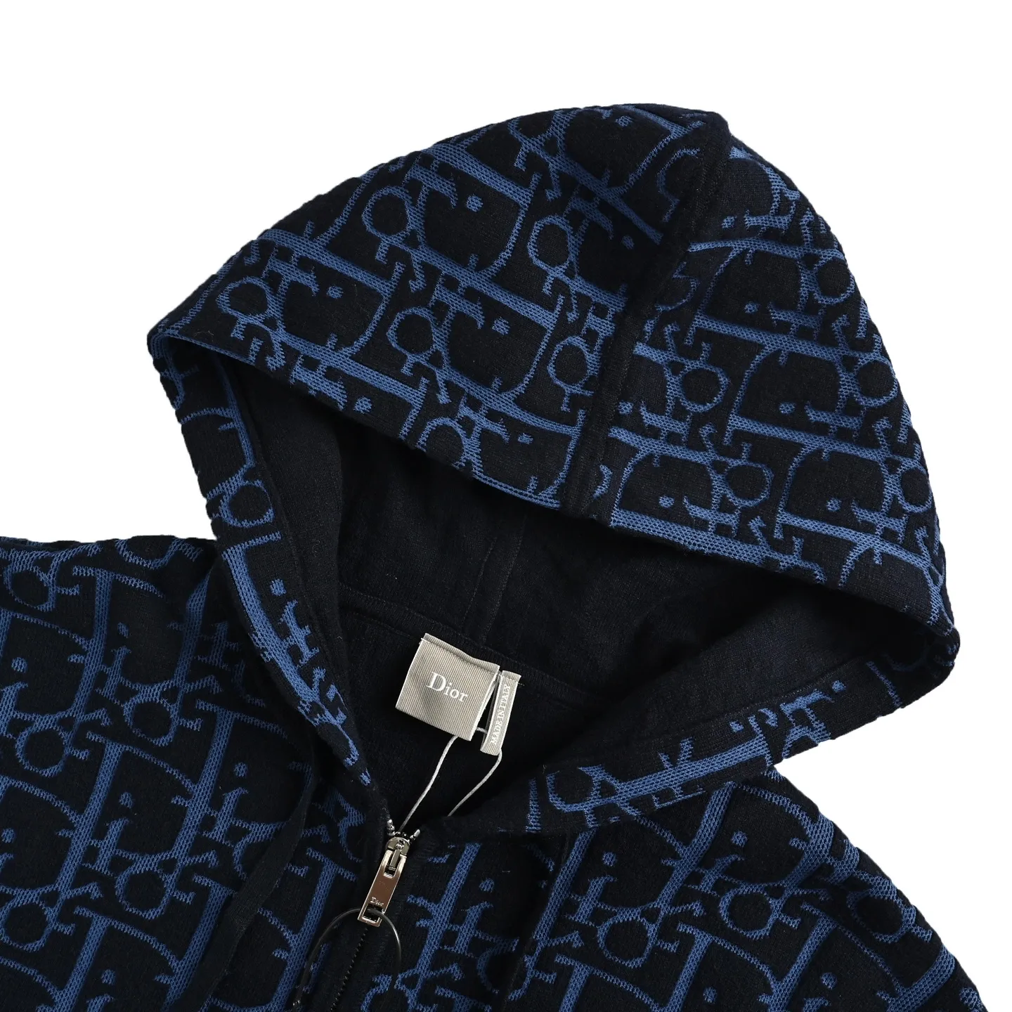 Dior/Dior zipped hooded jacket in jacquard jacquard