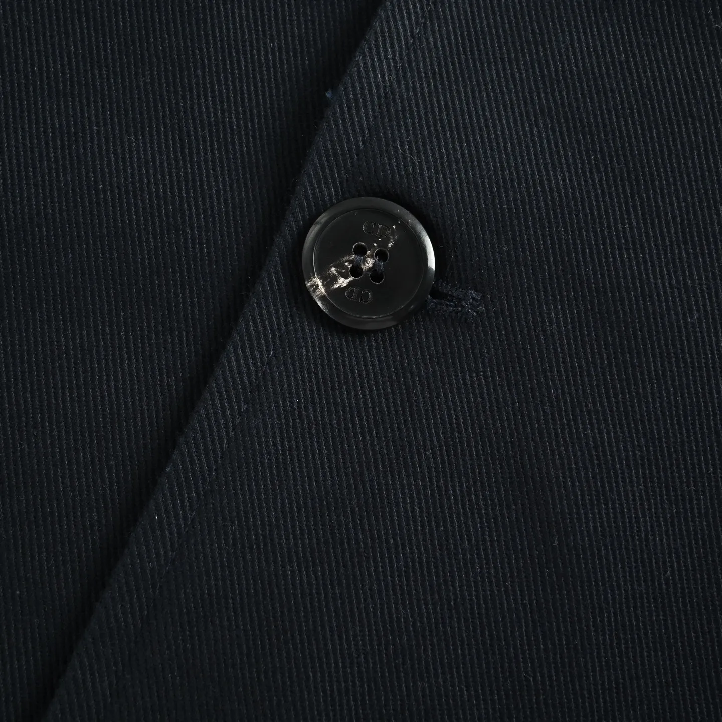 Dior buckle leather collar jacket