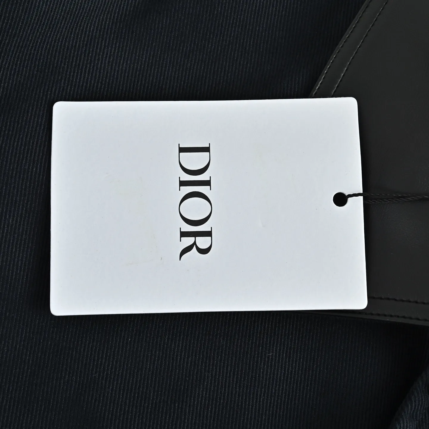 Dior buckle leather collar jacket