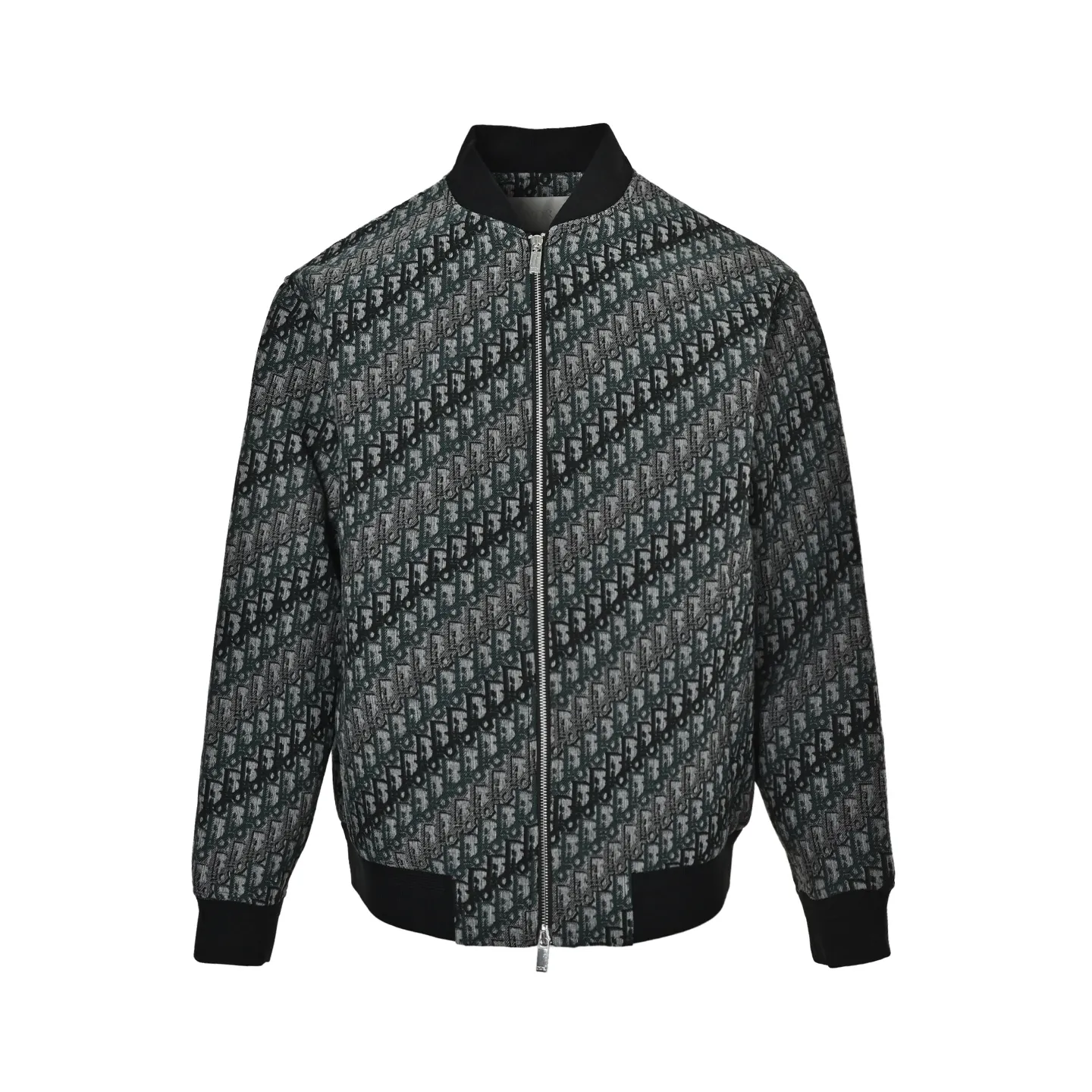Dior/Dior all-over jacquard baseball collar zipper jacket