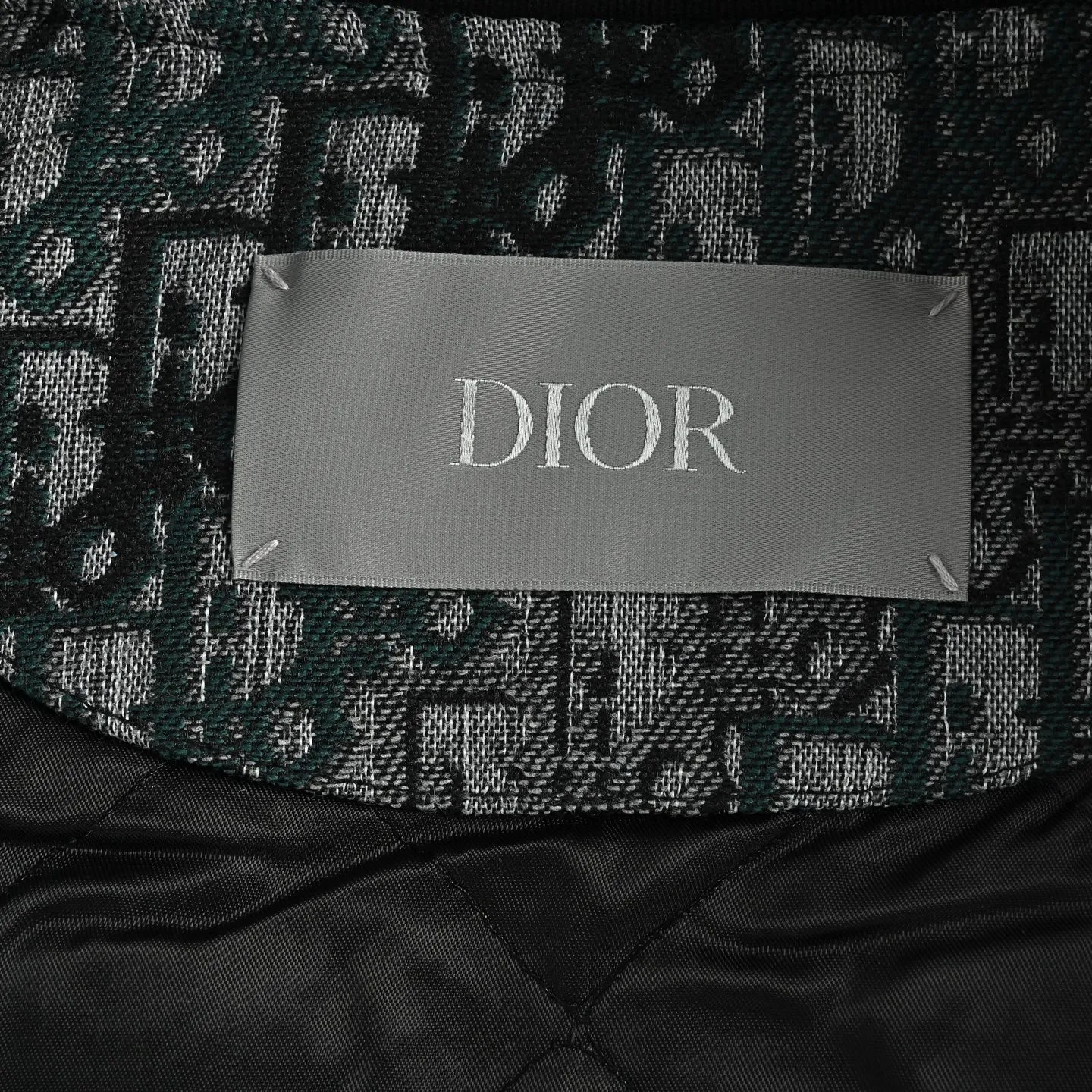 Dior/Dior all-over jacquard baseball collar zipper jacket