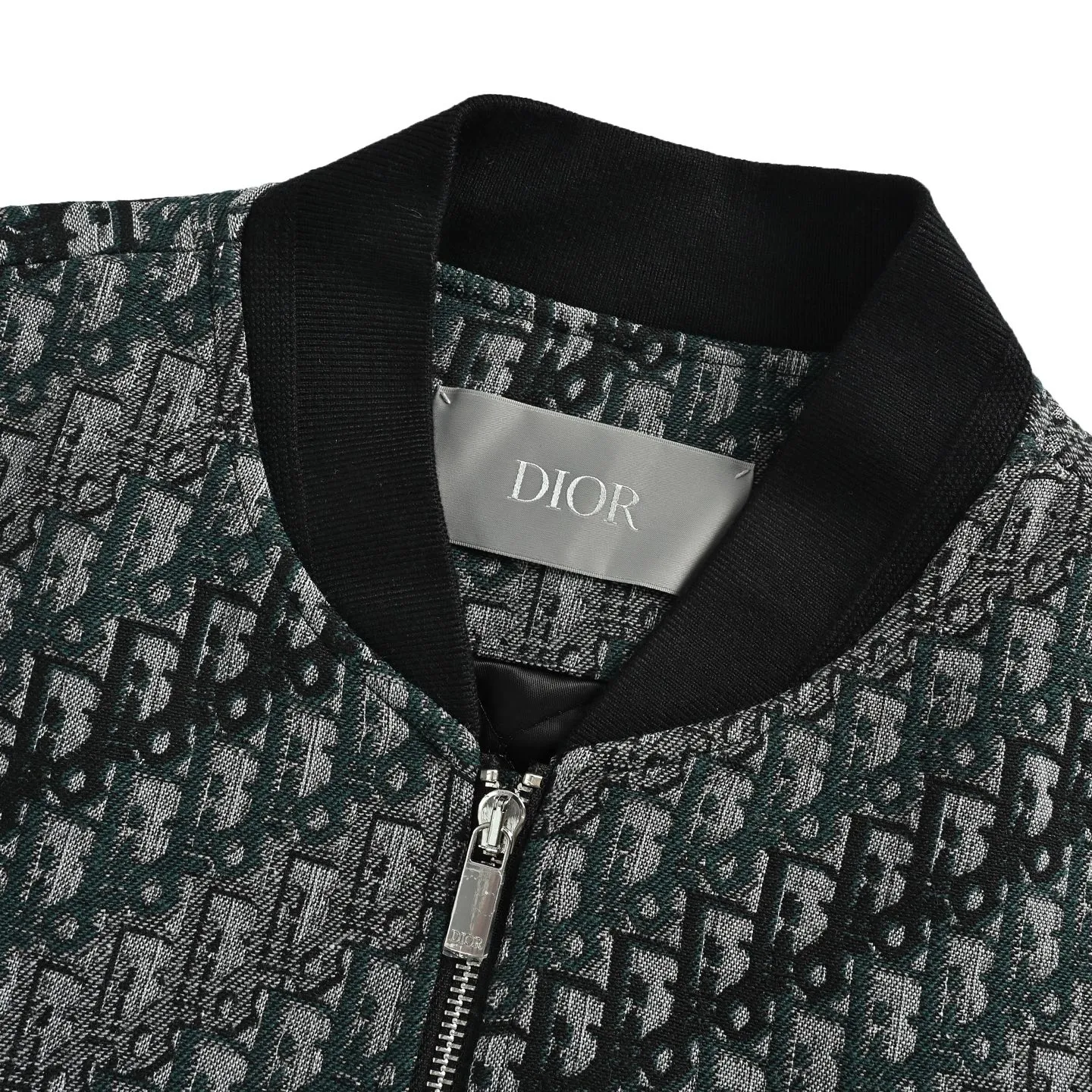 Dior/Dior all-over jacquard baseball collar zipper jacket