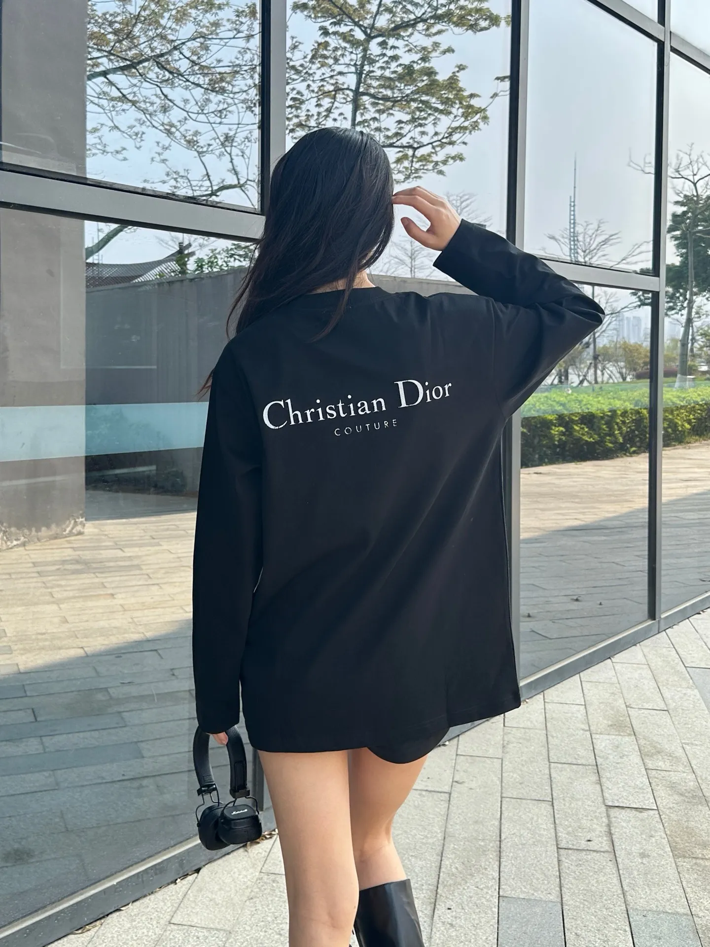 Dior/Dior Classic front and back printed letter long sleeves