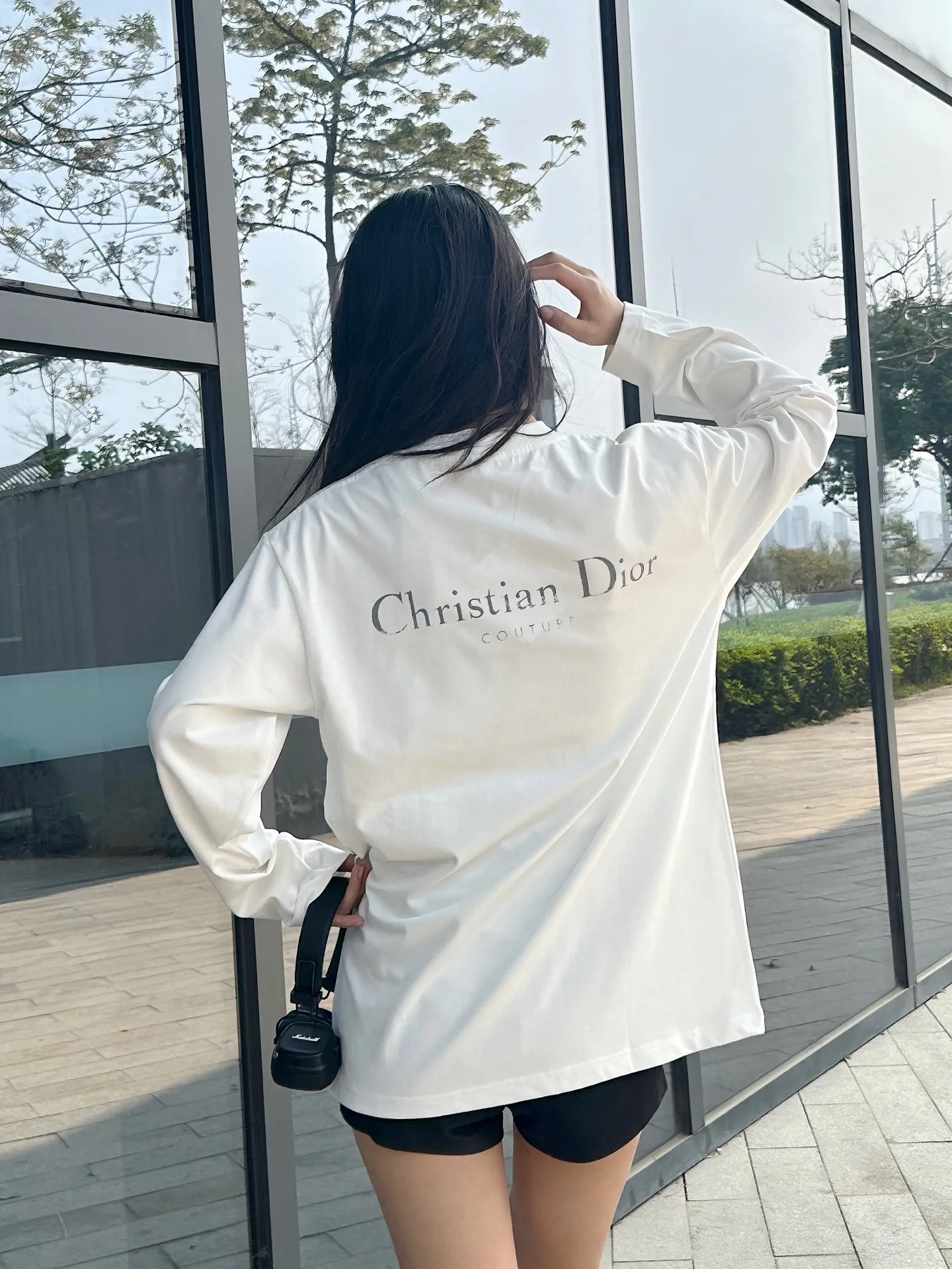Dior/Dior Classic front and back printed letter long sleeves