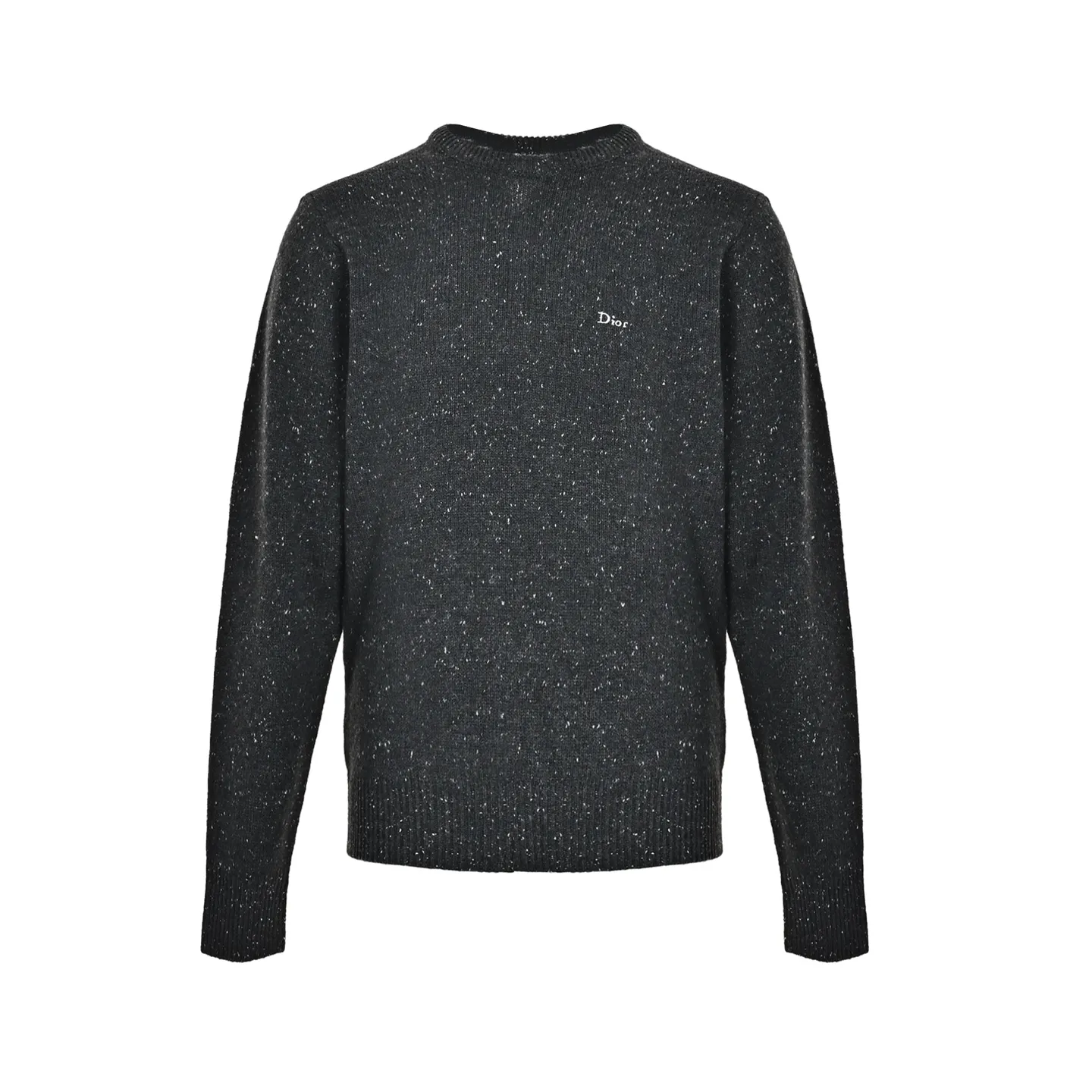 Dior/Dior Letter embroidered mottled crewneck sweater