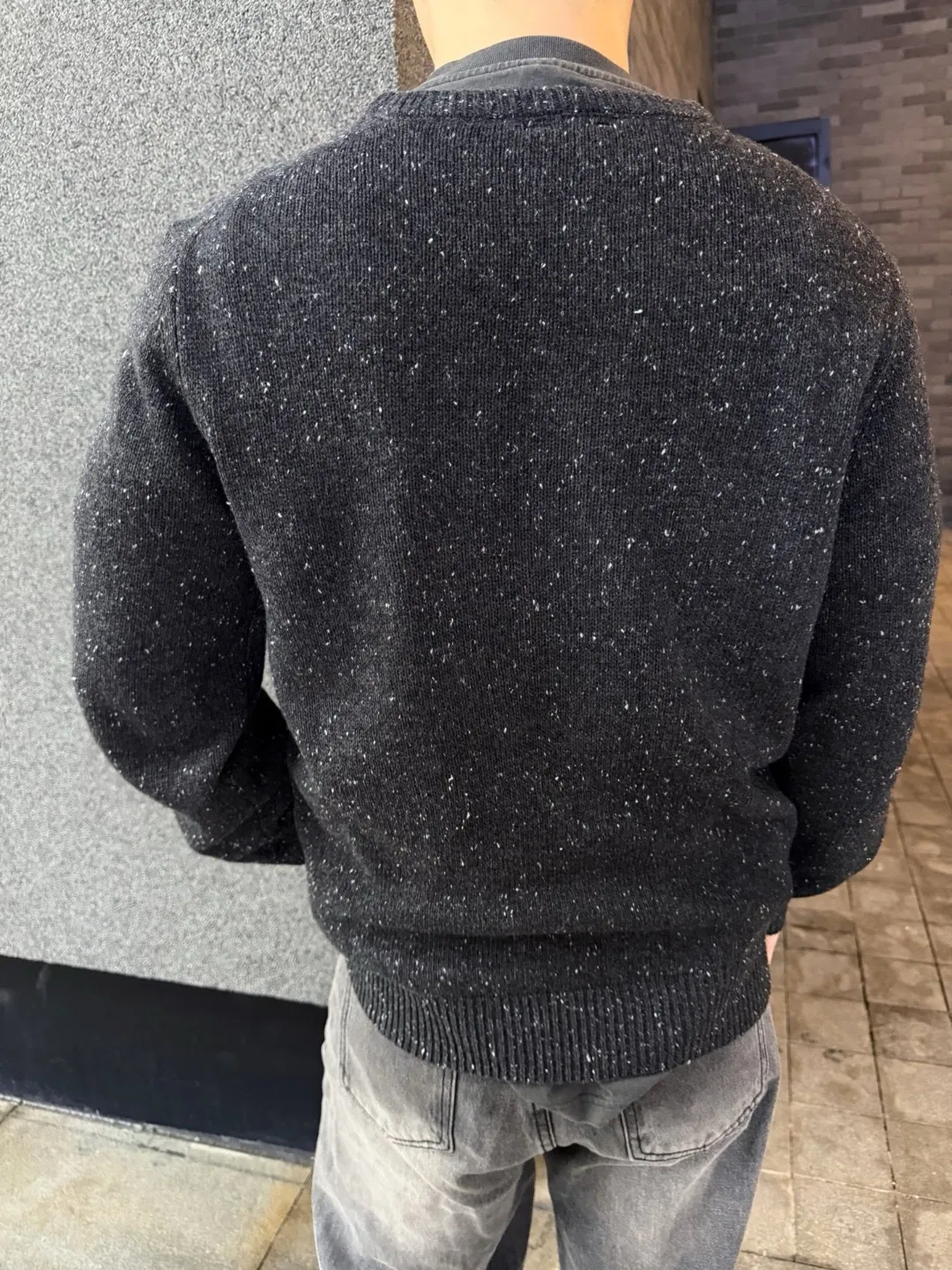 Dior/Dior Letter embroidered mottled crewneck sweater