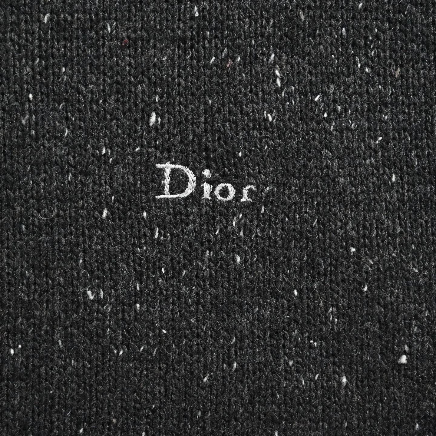 Dior/Dior Letter embroidered mottled crewneck sweater