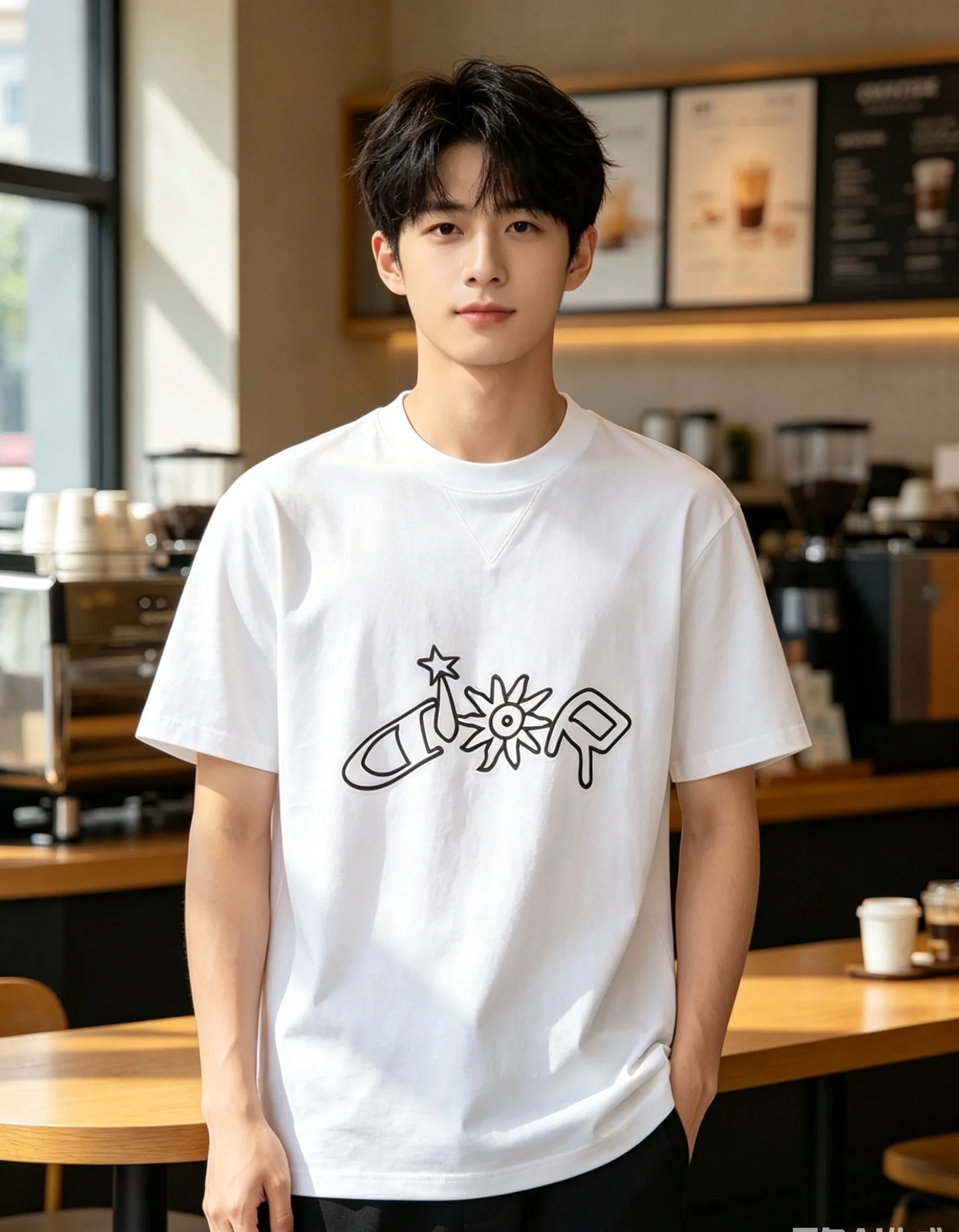 Dior/Dior starburst sunflower limited embroidery short sleeves