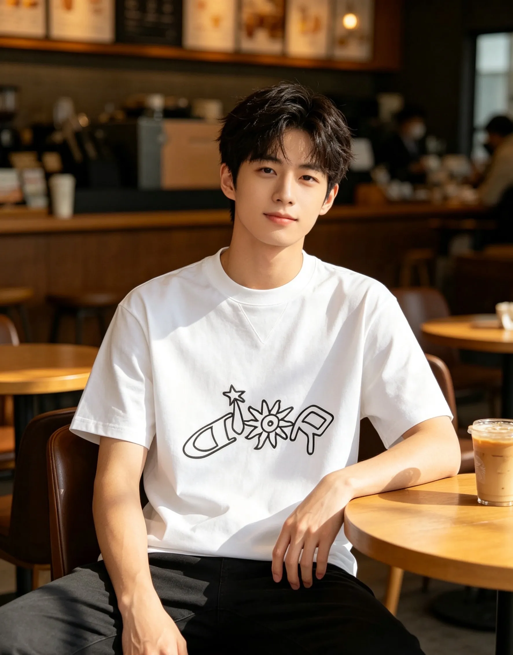 Dior/Dior starburst sunflower limited embroidery short sleeves