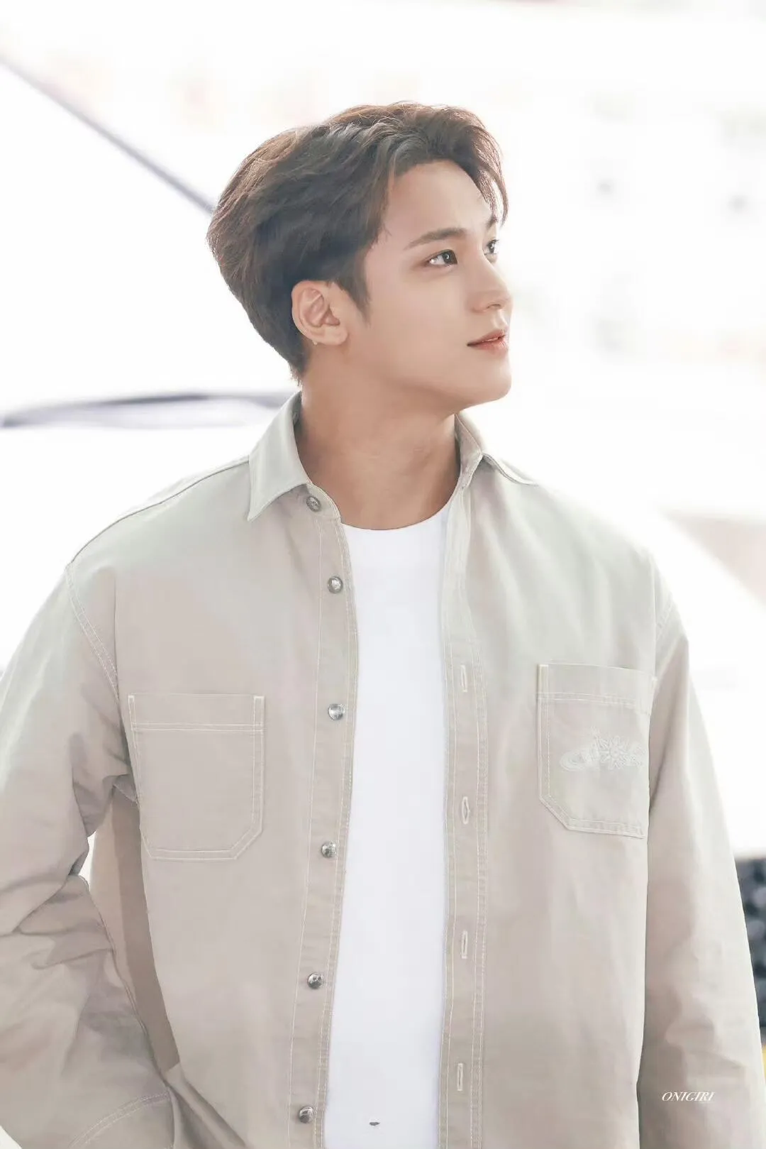 Dior/Dior 25Fw Embroidered Logo Canvas Shirt Coat