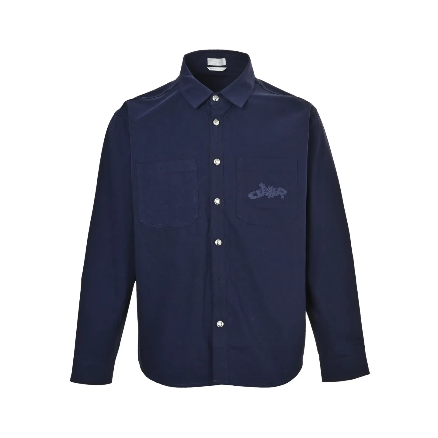 Dior/Dior 25Fw Embroidered Logo Canvas Shirt Coat