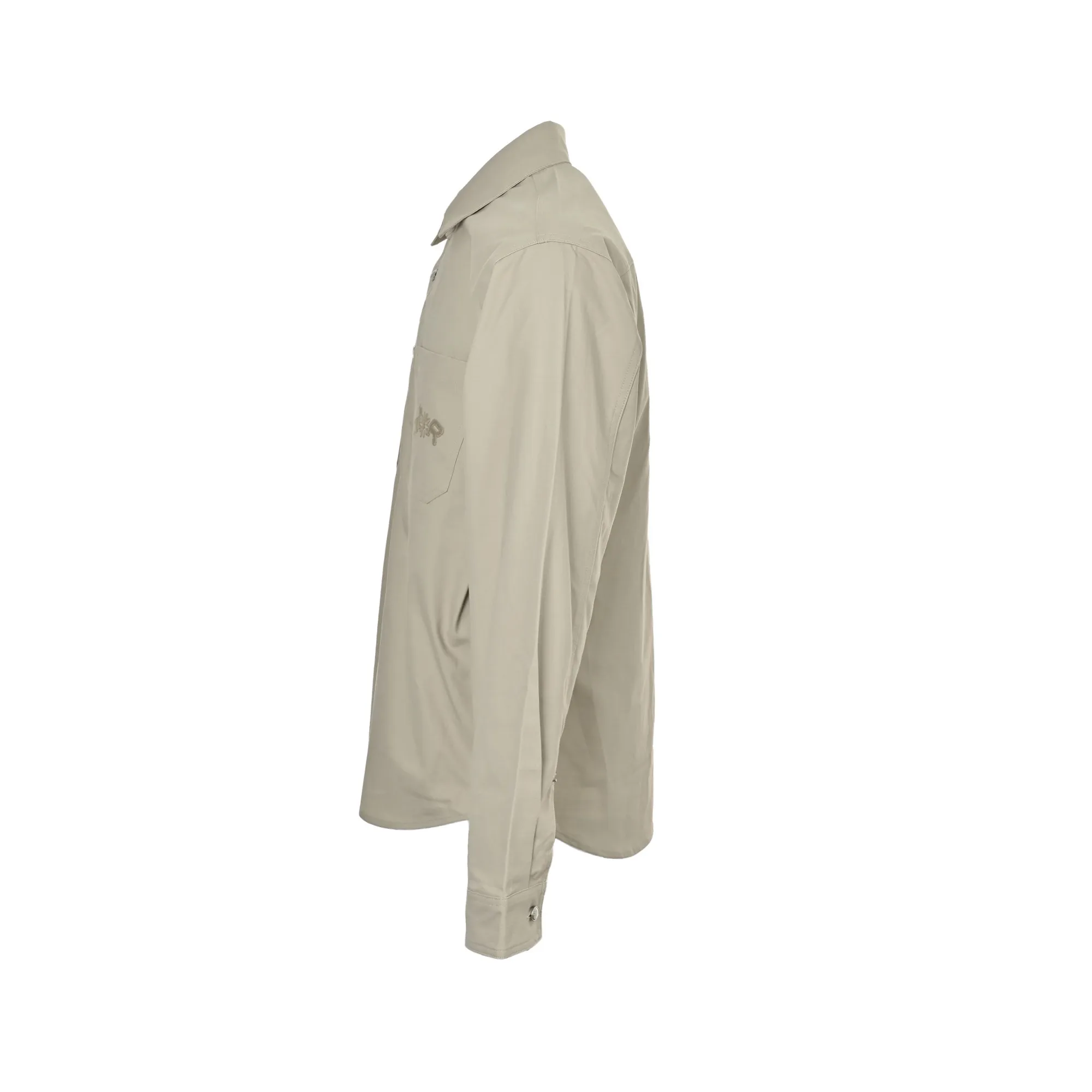 Dior/Dior 25Fw Embroidered Logo Canvas Shirt Coat