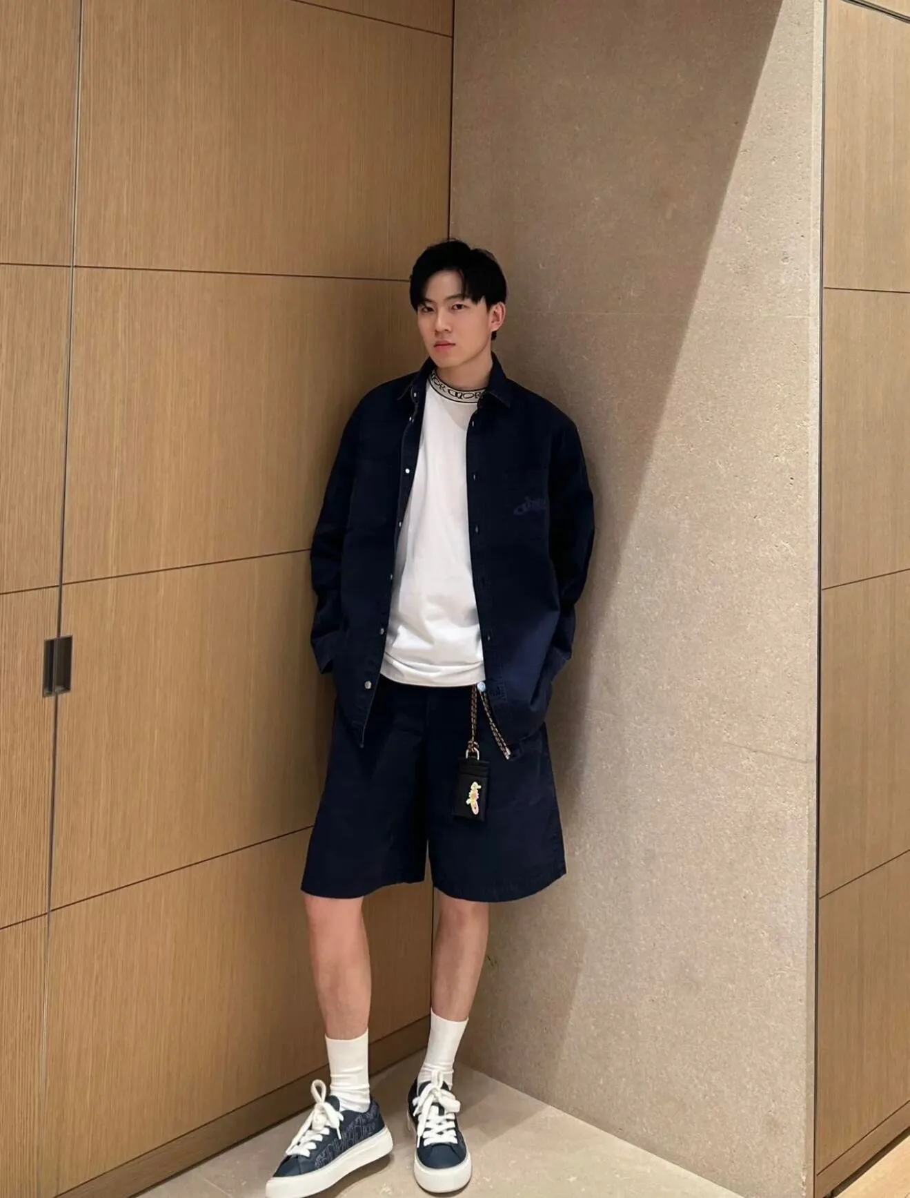 Dior/Dior 25Fw Embroidered Logo Canvas Shirt Coat