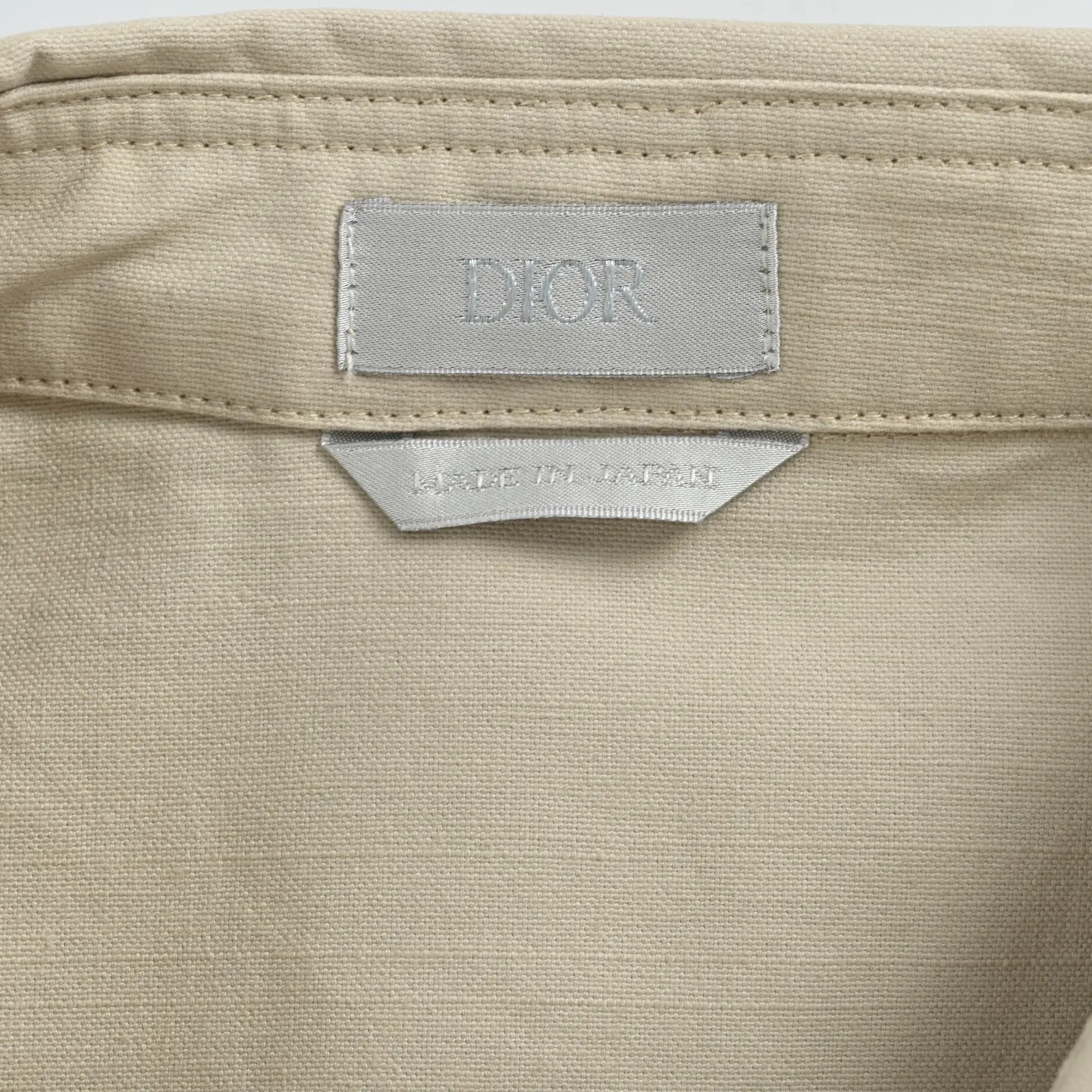 Dior/Dior 25Fw Embroidered Logo Canvas Shirt Coat